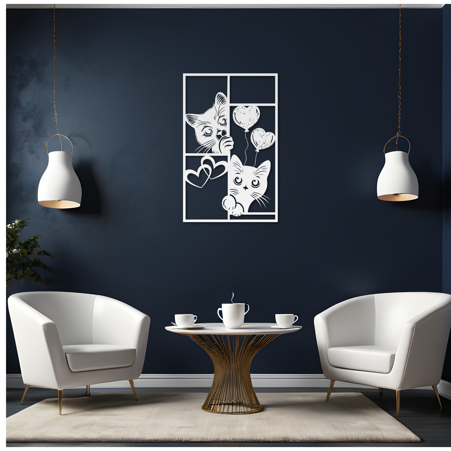 Charming Peeking Cats Metal Wall Art: A Playful Touch to Any Space