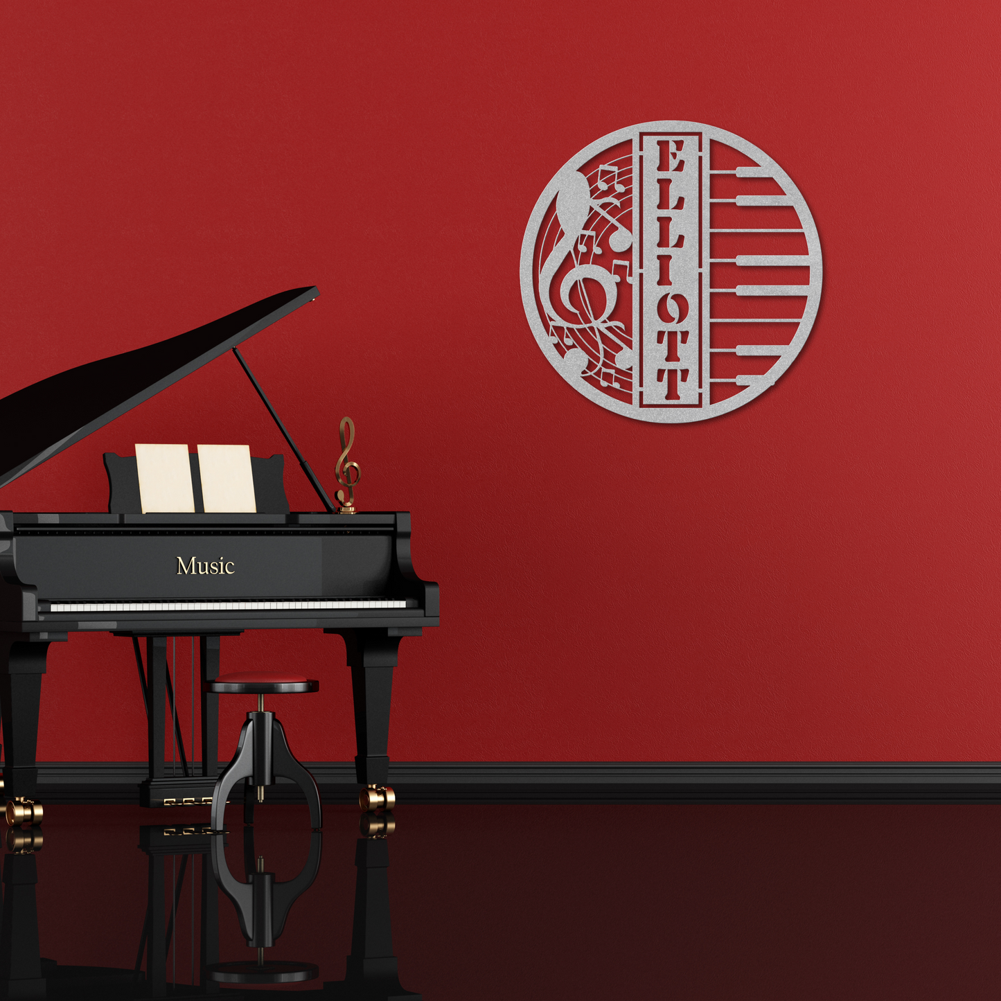 Stylish Piano Music Metal Wall Art: Bring Melodies to Life