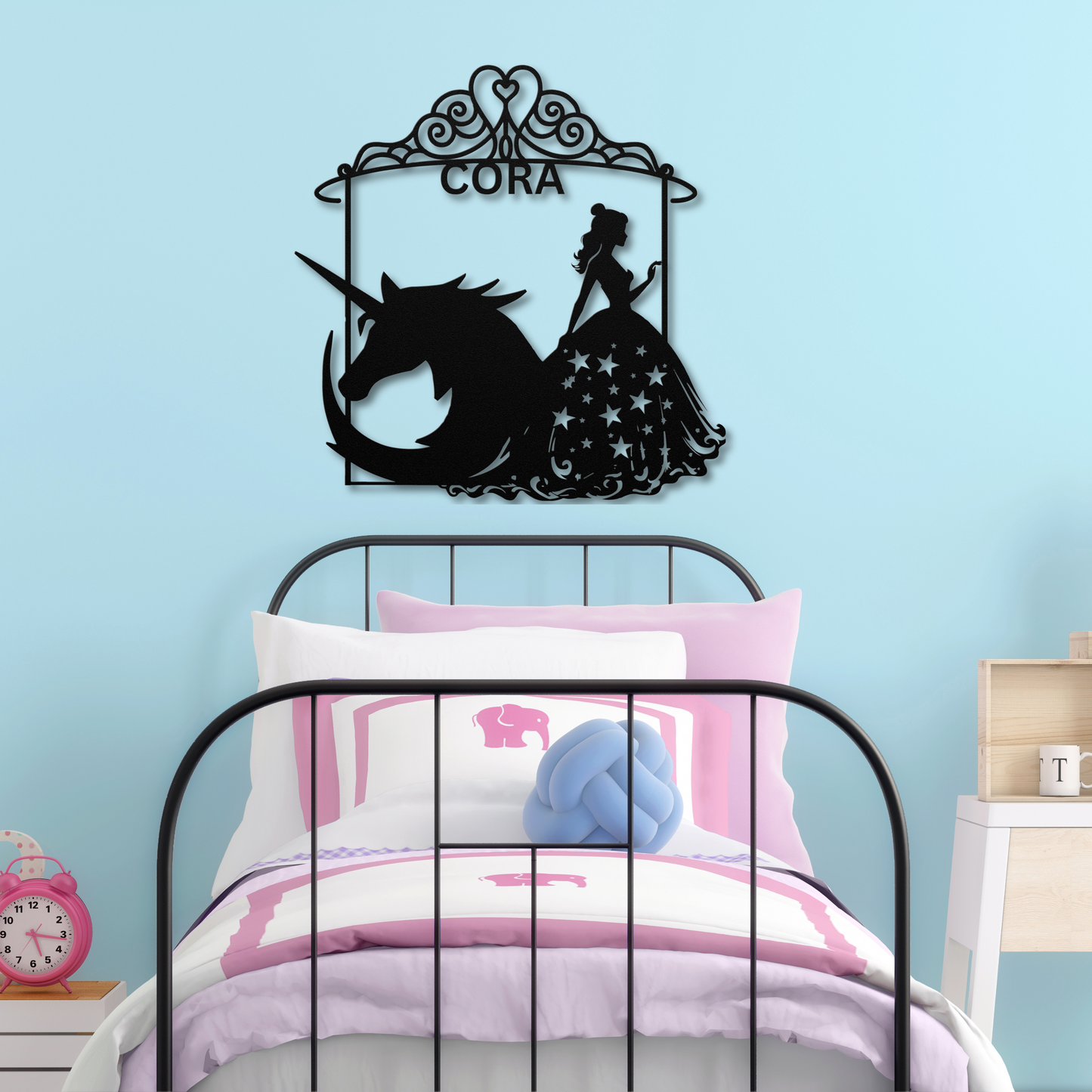 Magical Princess and the Unicorn Metal Wall Art: Bring Fairy Tales To Life