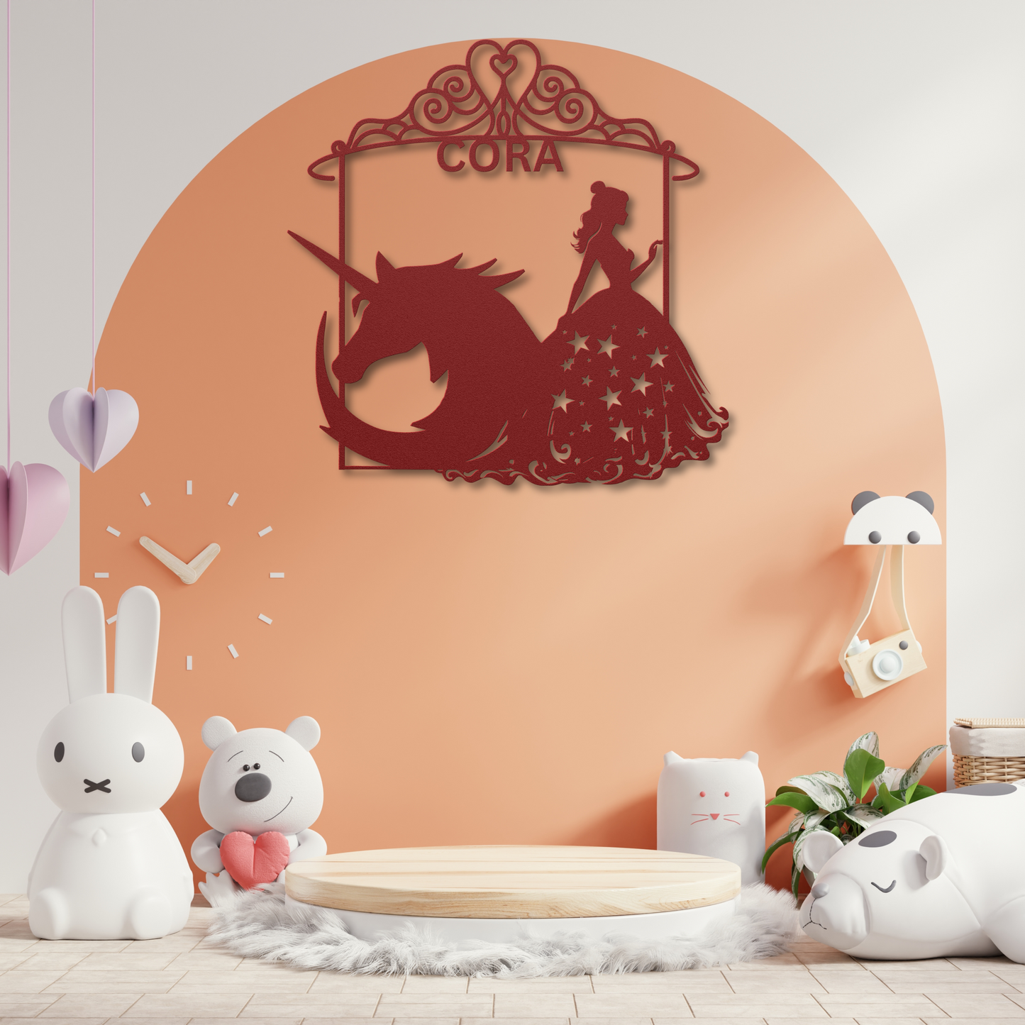Magical Princess and the Unicorn Metal Wall Art: Bring Fairy Tales To Life
