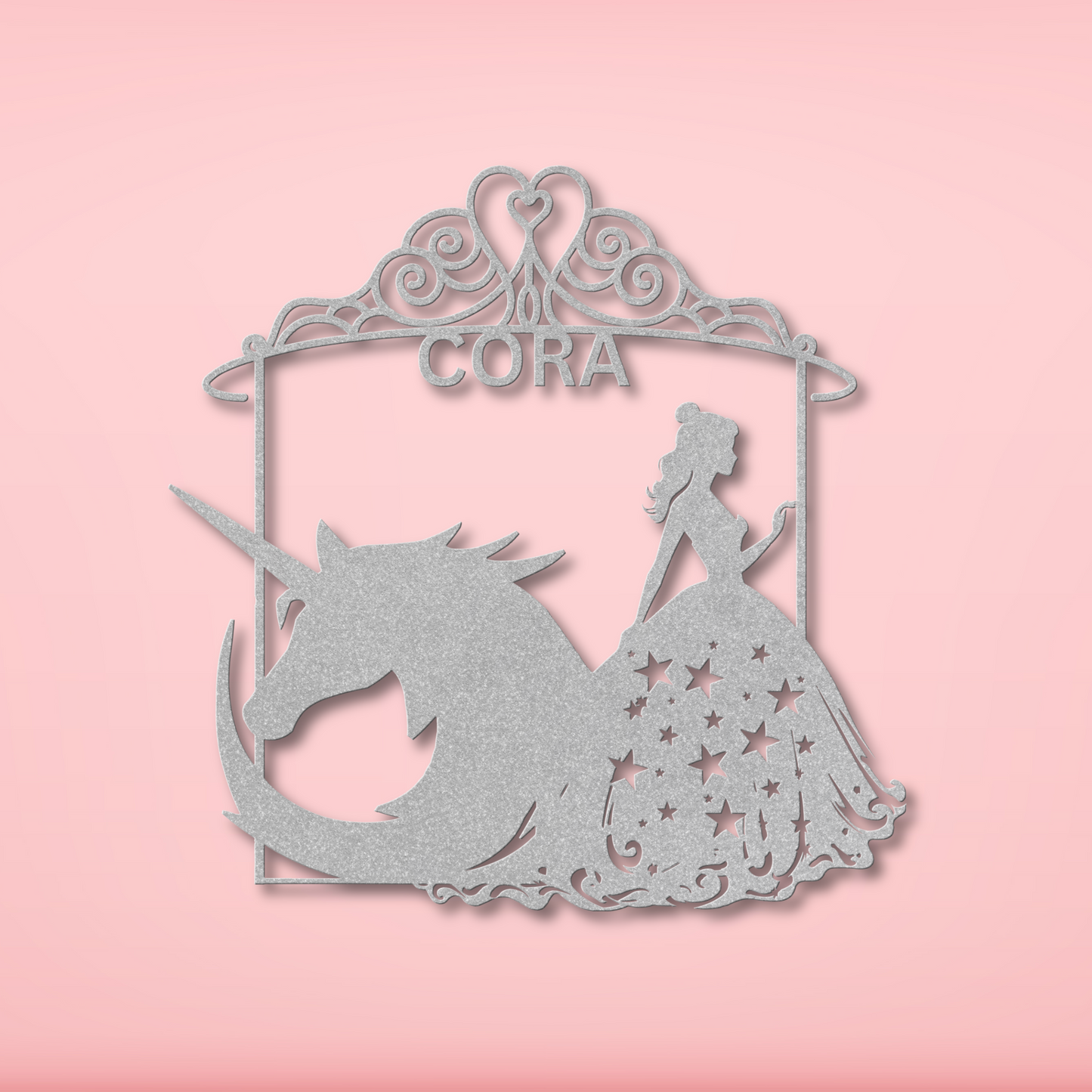 Magical Princess and the Unicorn Metal Wall Art: Bring Fairy Tales To Life