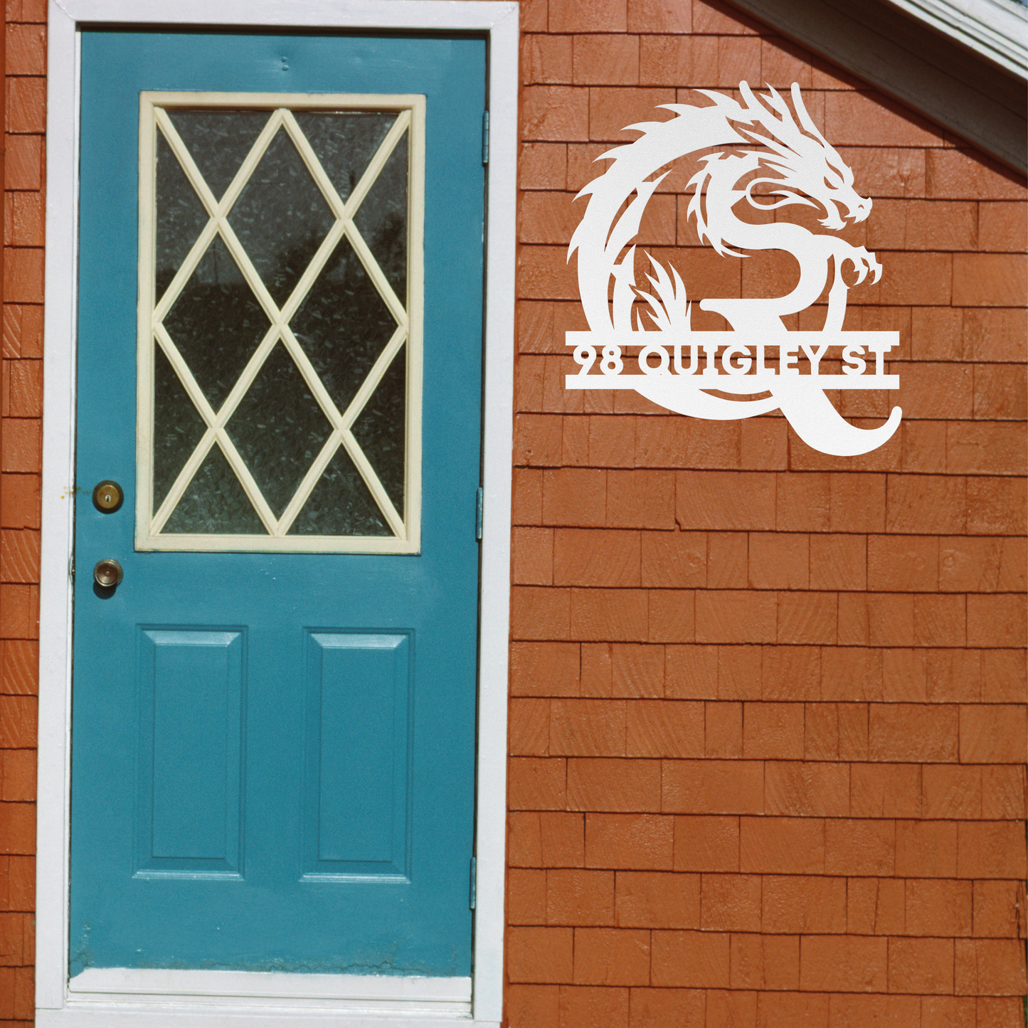 Custom Dragon Letter Q Metal Sign: A Touch of Enchantment