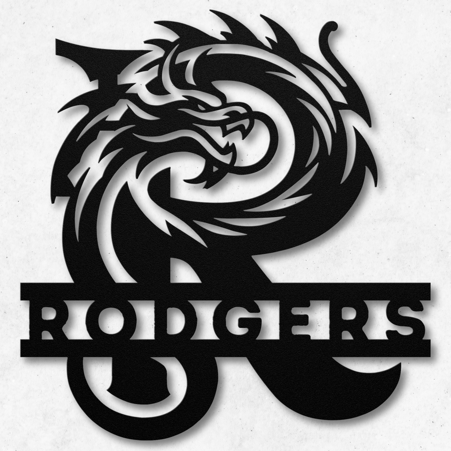 Custom Dragon Letter R Metal Sign: A Striking Statement Piece