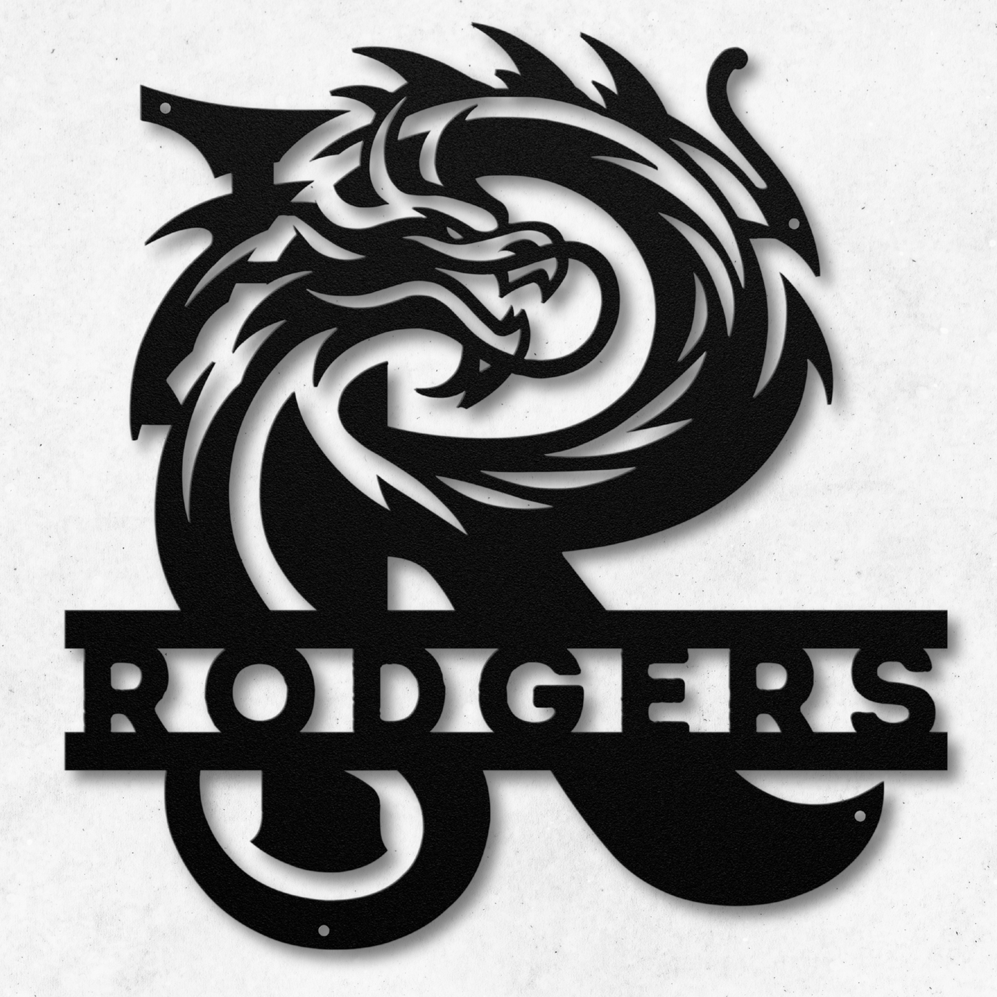 Custom Dragon Letter R Metal Sign: A Striking Statement Piece