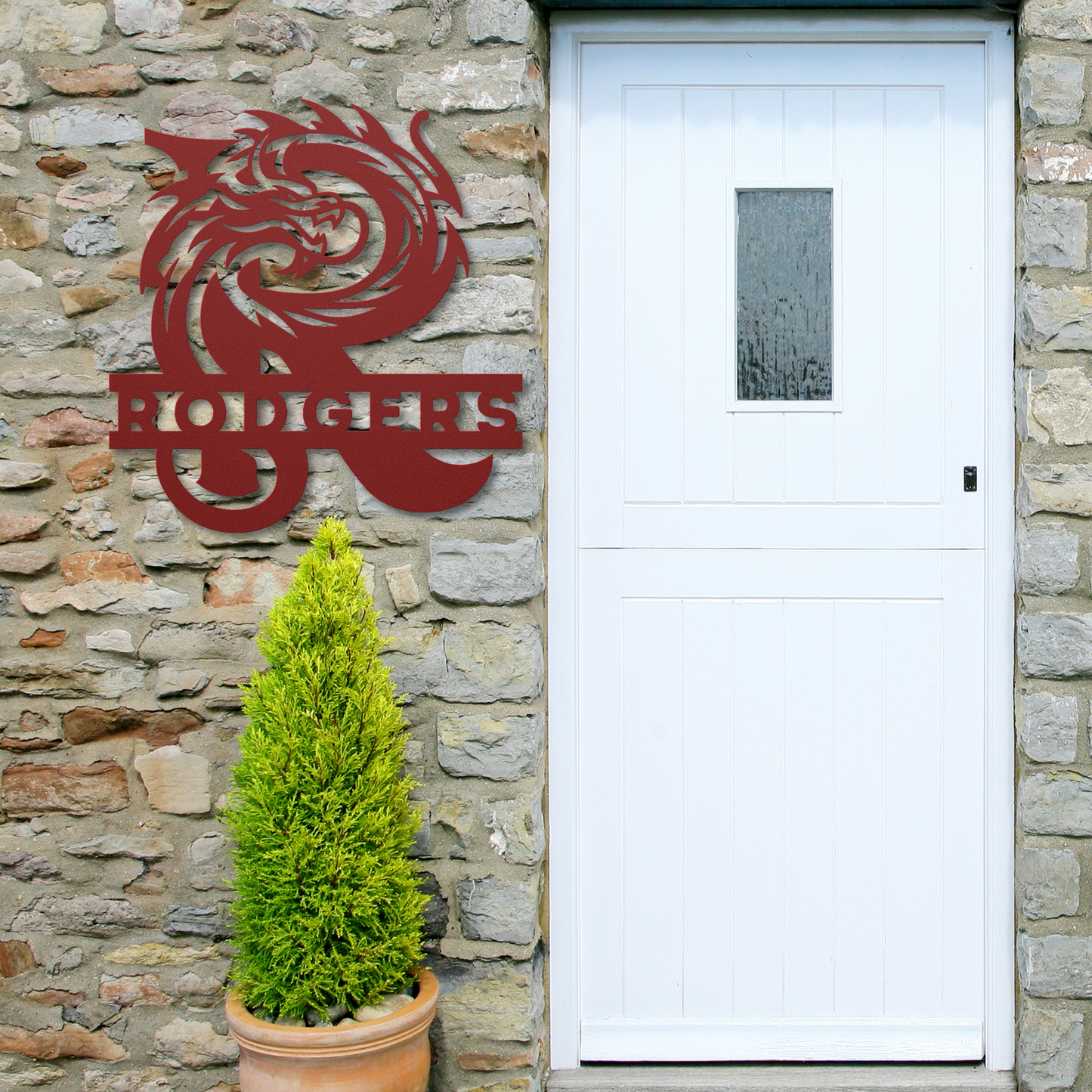 Custom Dragon Letter R Metal Sign: A Striking Statement Piece