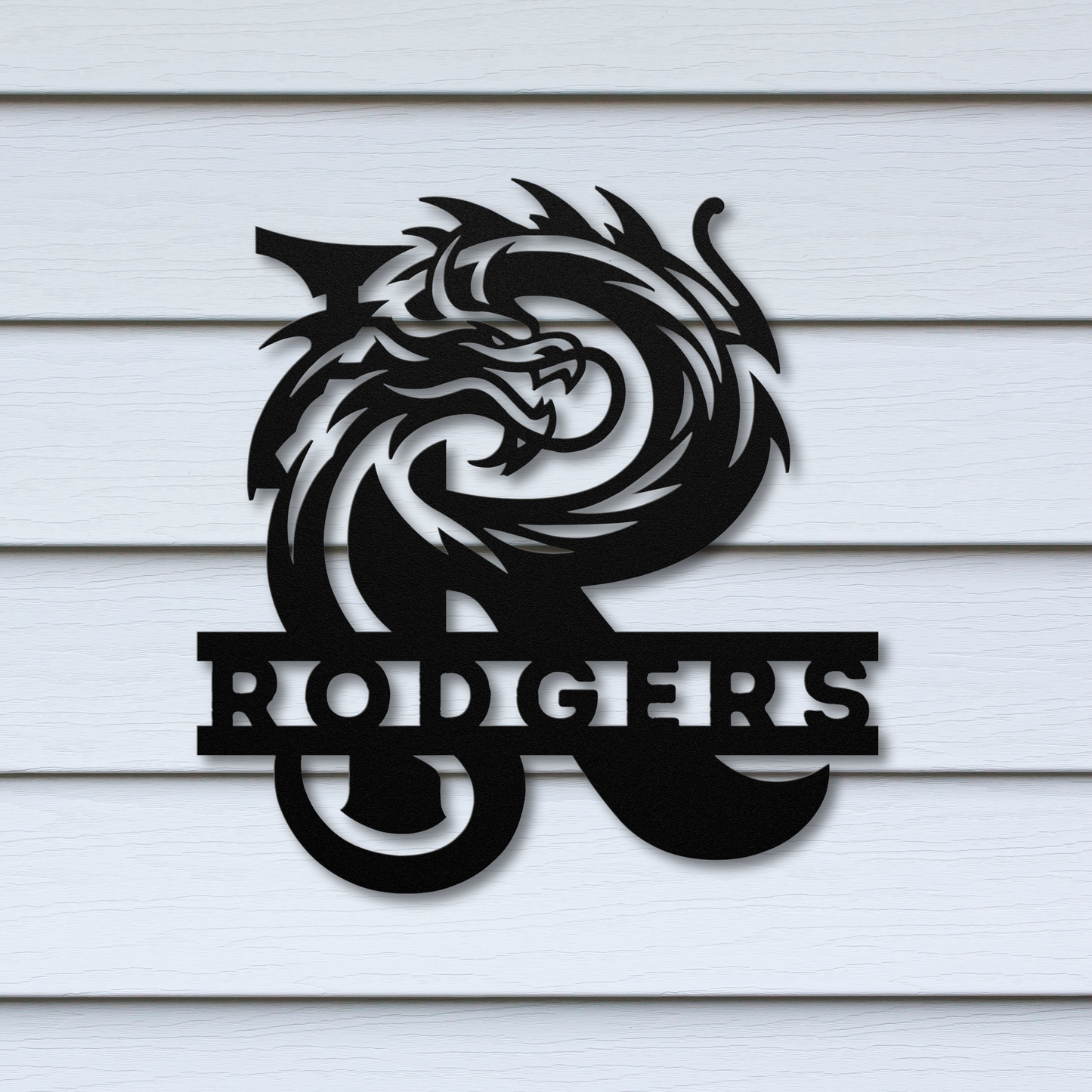Custom Dragon Letter R Metal Sign: A Striking Statement Piece