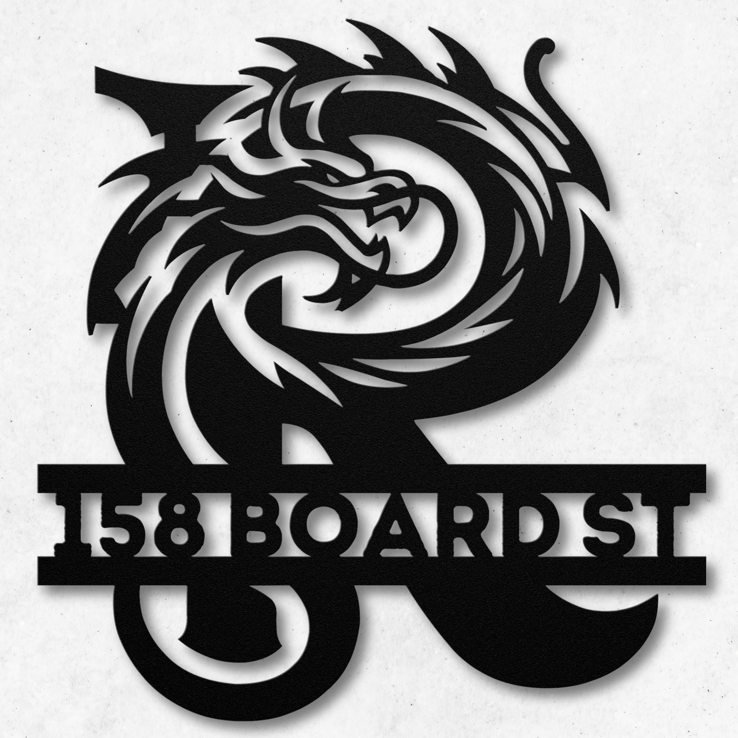 Custom Dragon Letter R Metal Sign: A Striking Statement Piece