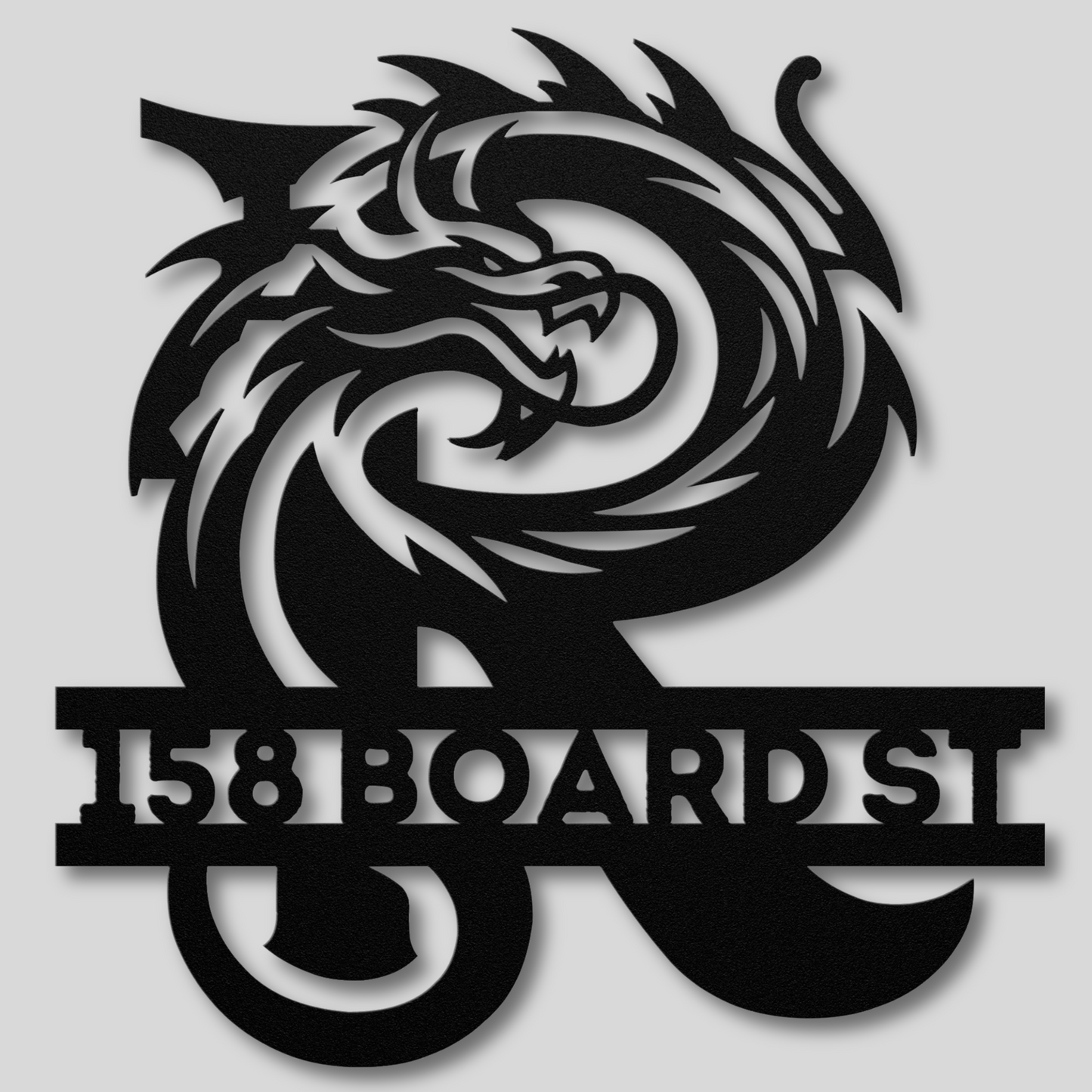 Custom Dragon Letter R Metal Sign: A Striking Statement Piece