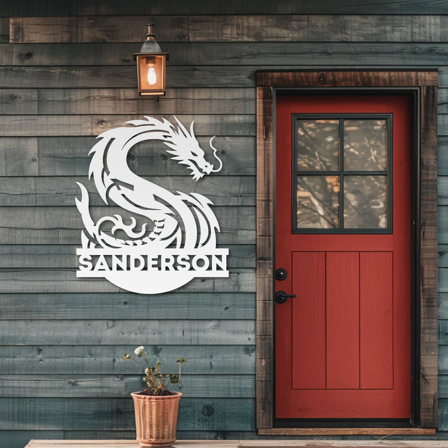 Custom Dragon Letter S Metal Sign: A Touch of Mythical Charm