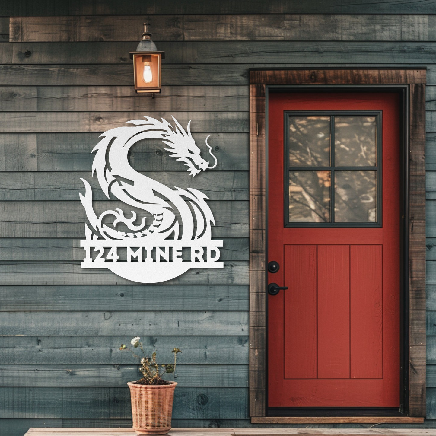 Custom Dragon Letter S Metal Sign: A Touch of Mythical Charm