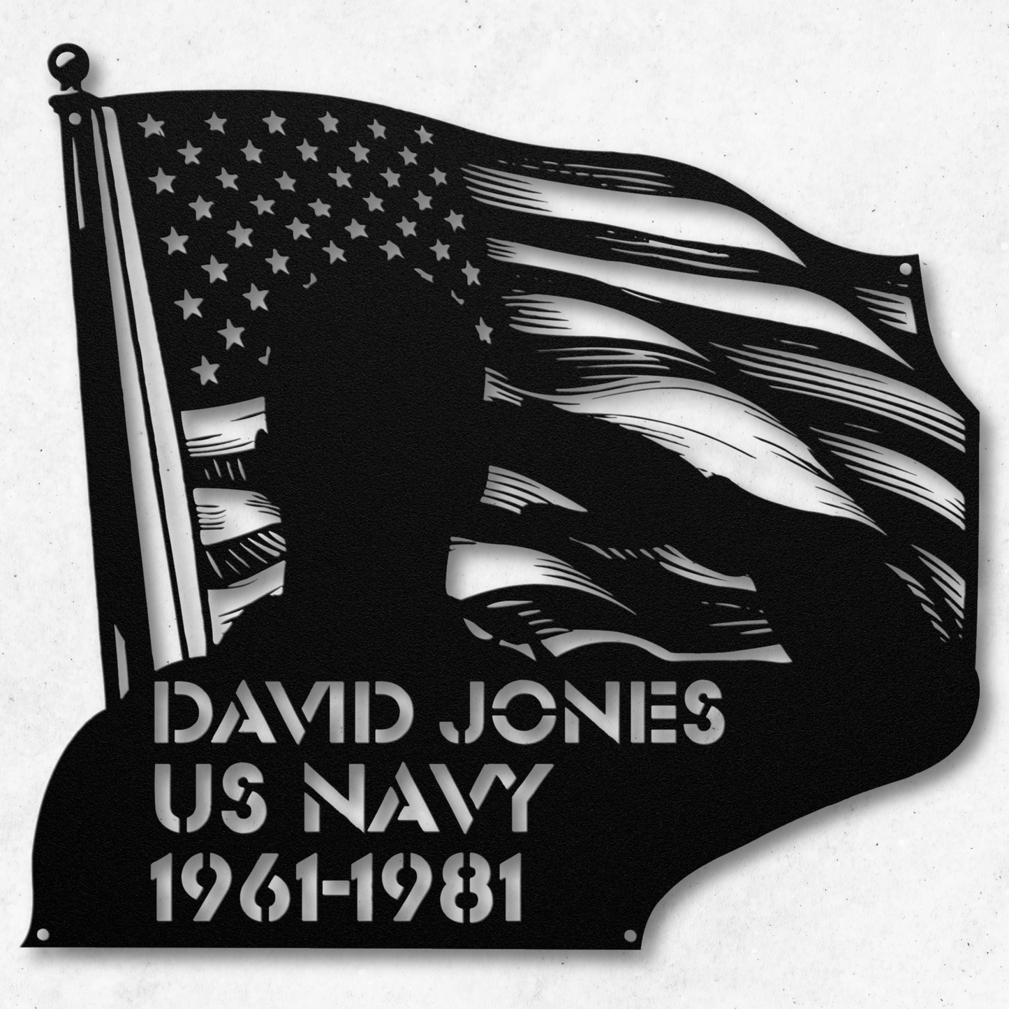 Patriotic Military Saluting Flag Metal Wall Art: A Tribute to Service