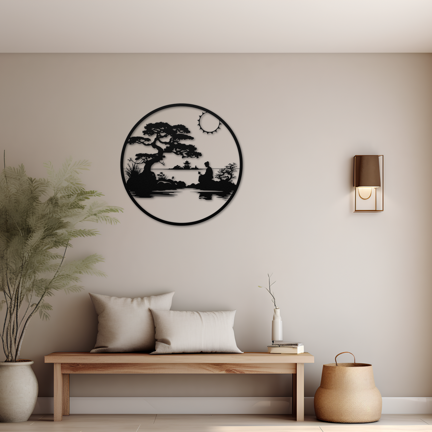 Serene Metal Wall Art: Embrace Tranquility in Your Space