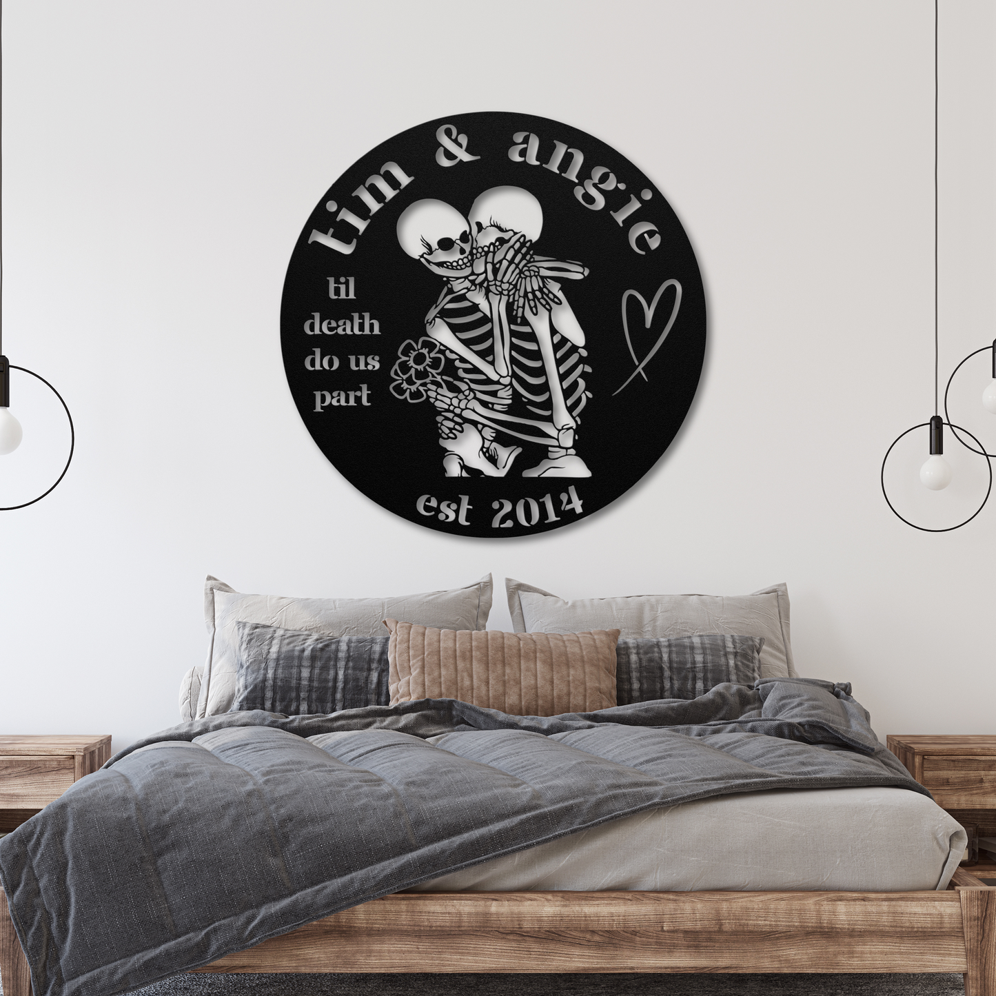 Unique Skeleton Couple Wall Art: "Til Death Do Us Part- A Love Story"