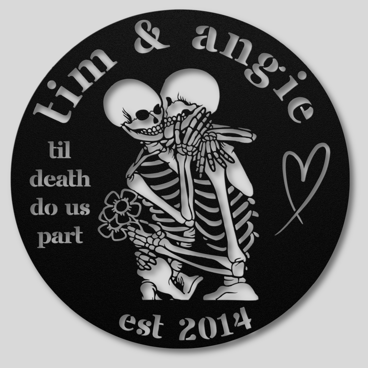 Unique Skeleton Couple Wall Art: "Til Death Do Us Part- A Love Story"