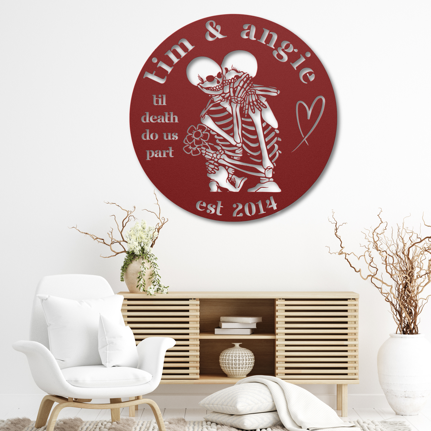 Unique Skeleton Couple Wall Art: "Til Death Do Us Part- A Love Story"