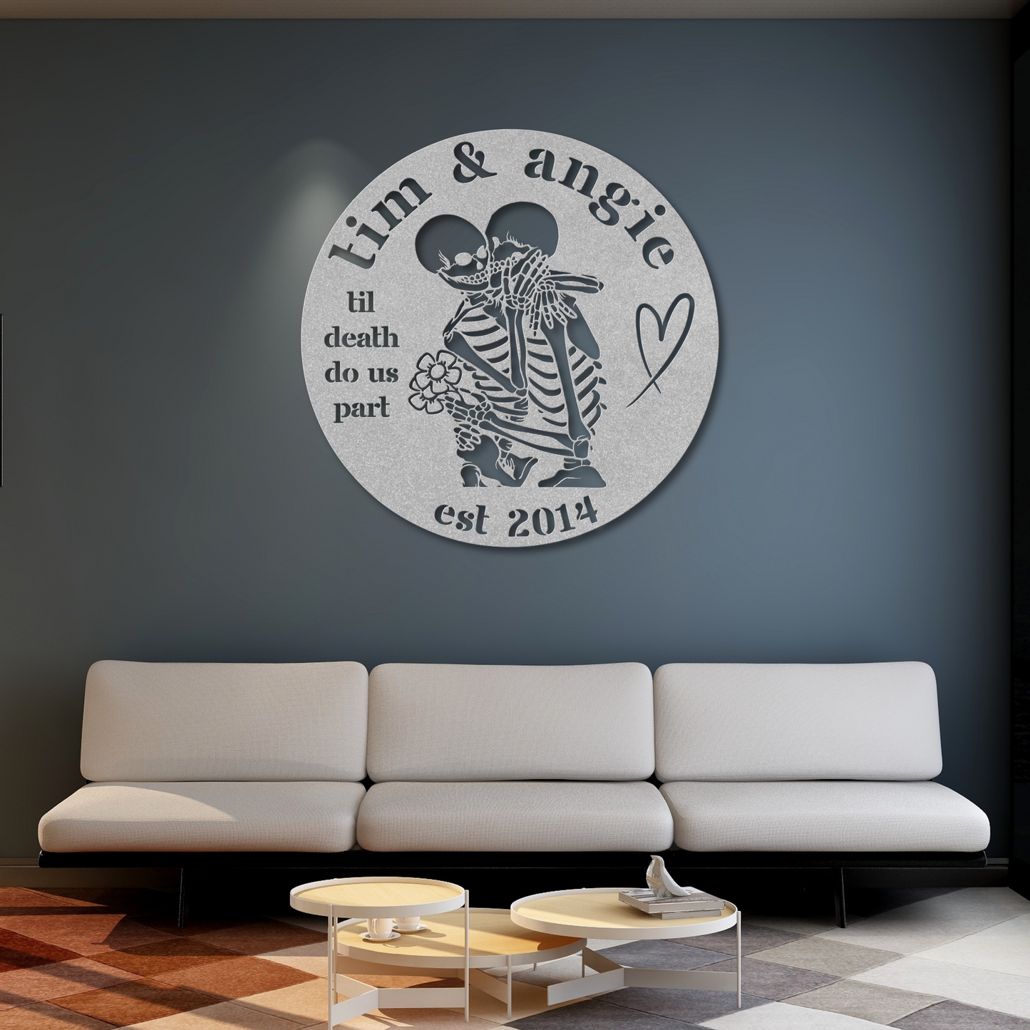 Unique Skeleton Couple Wall Art: "Til Death Do Us Part- A Love Story"