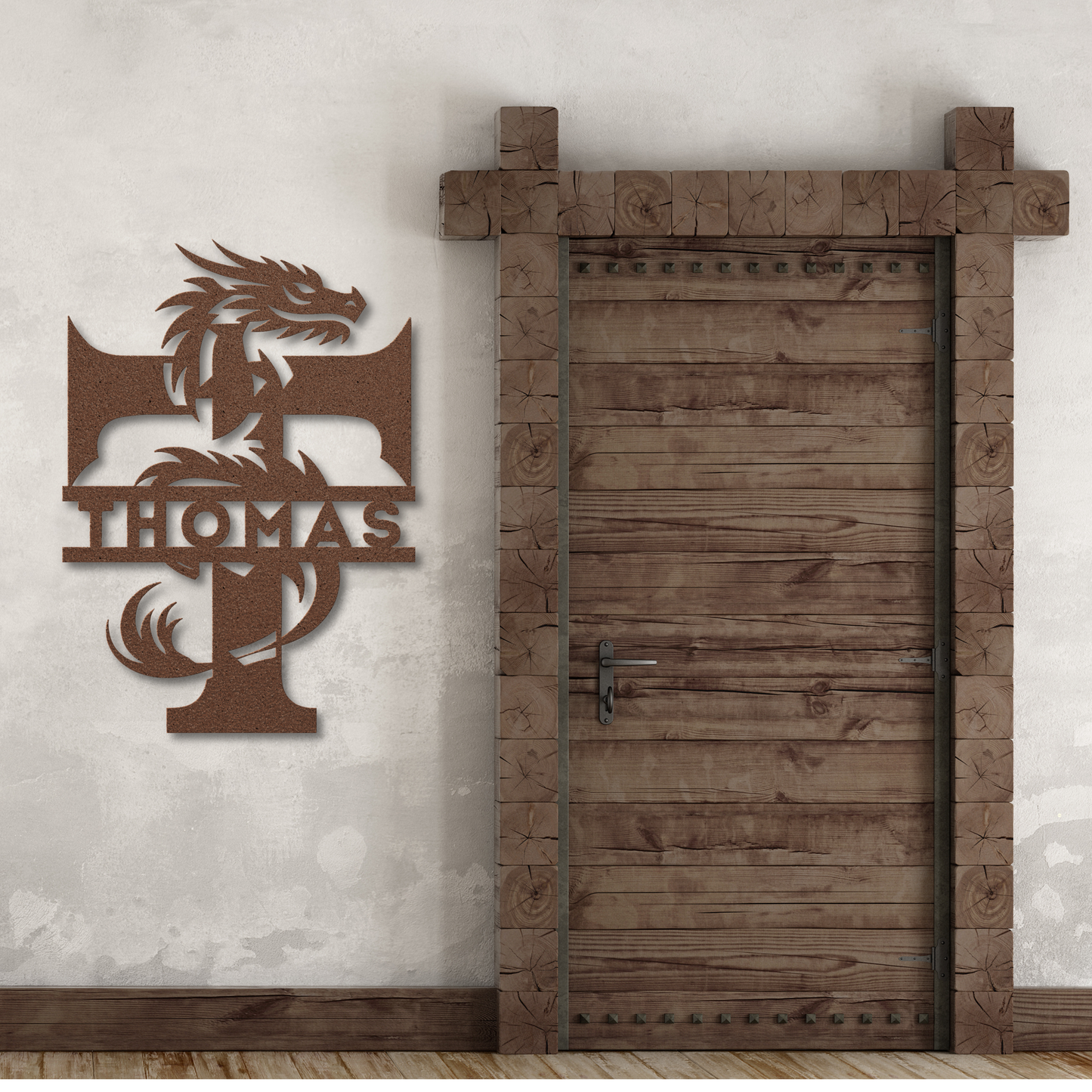 Custom Dragon Letter T Metal Sign: Enchanting and Unique