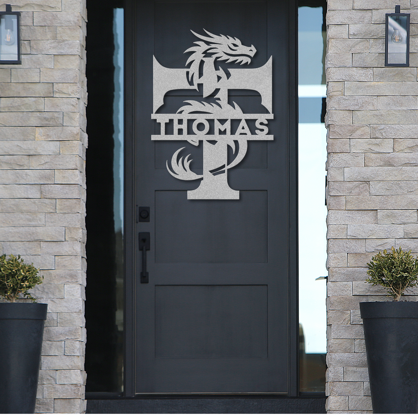 Custom Dragon Letter T Metal Sign: Enchanting and Unique