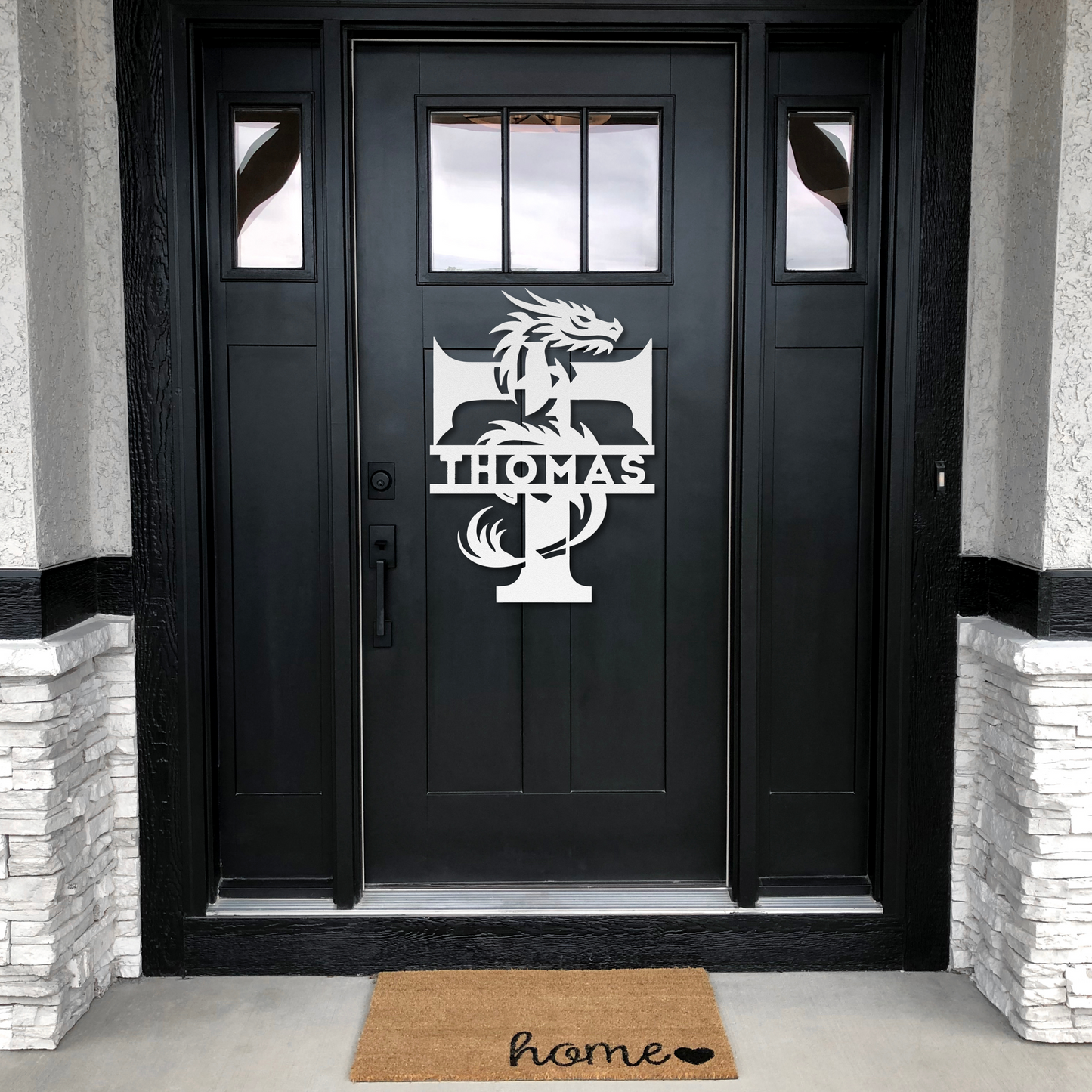Custom Dragon Letter T Metal Sign: Enchanting and Unique