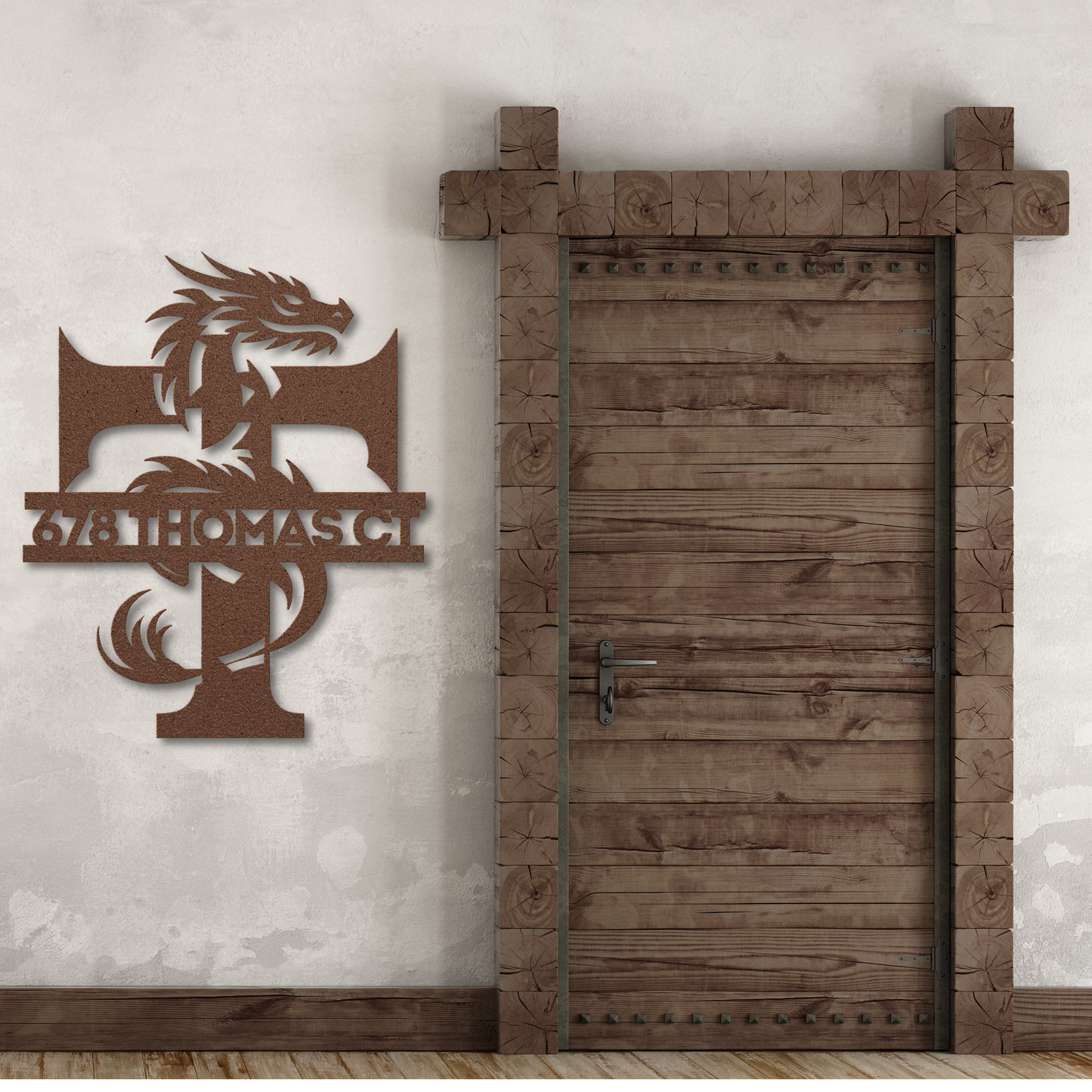 Custom Dragon Letter T Metal Sign: Enchanting and Unique