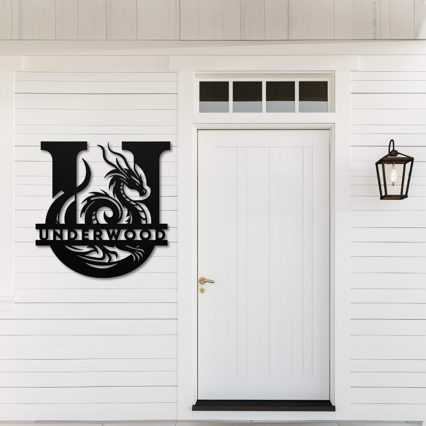 Custom Dragon Letter U Metal Sign: A Touch of Imagination
