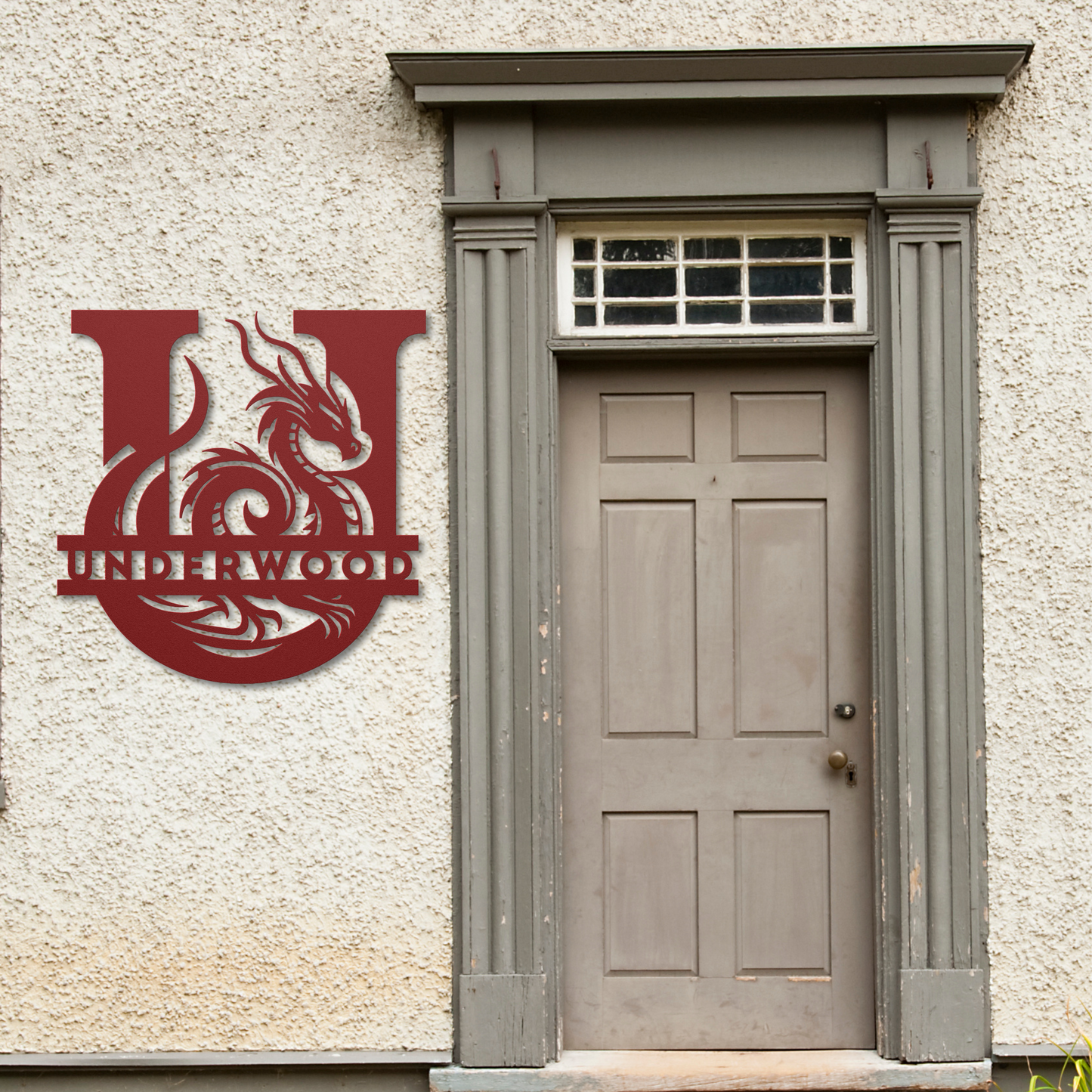 Custom Dragon Letter U Metal Sign: A Touch of Imagination