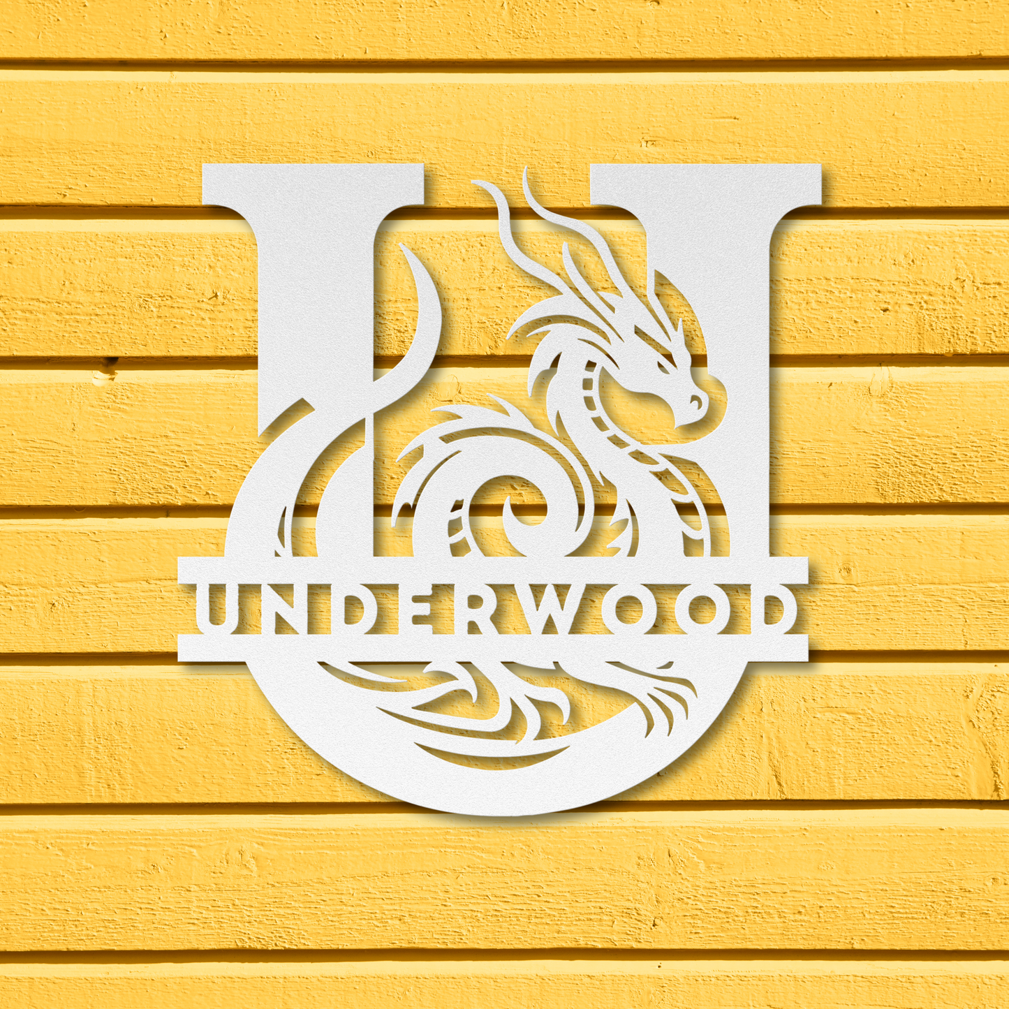 Custom Dragon Letter U Metal Sign: A Touch of Imagination