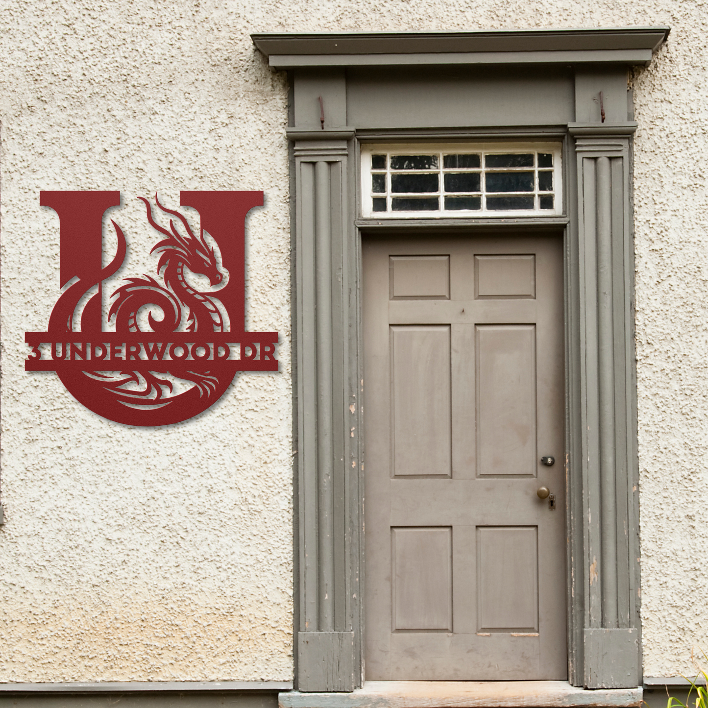 Custom Dragon Letter U Metal Sign: A Touch of Imagination