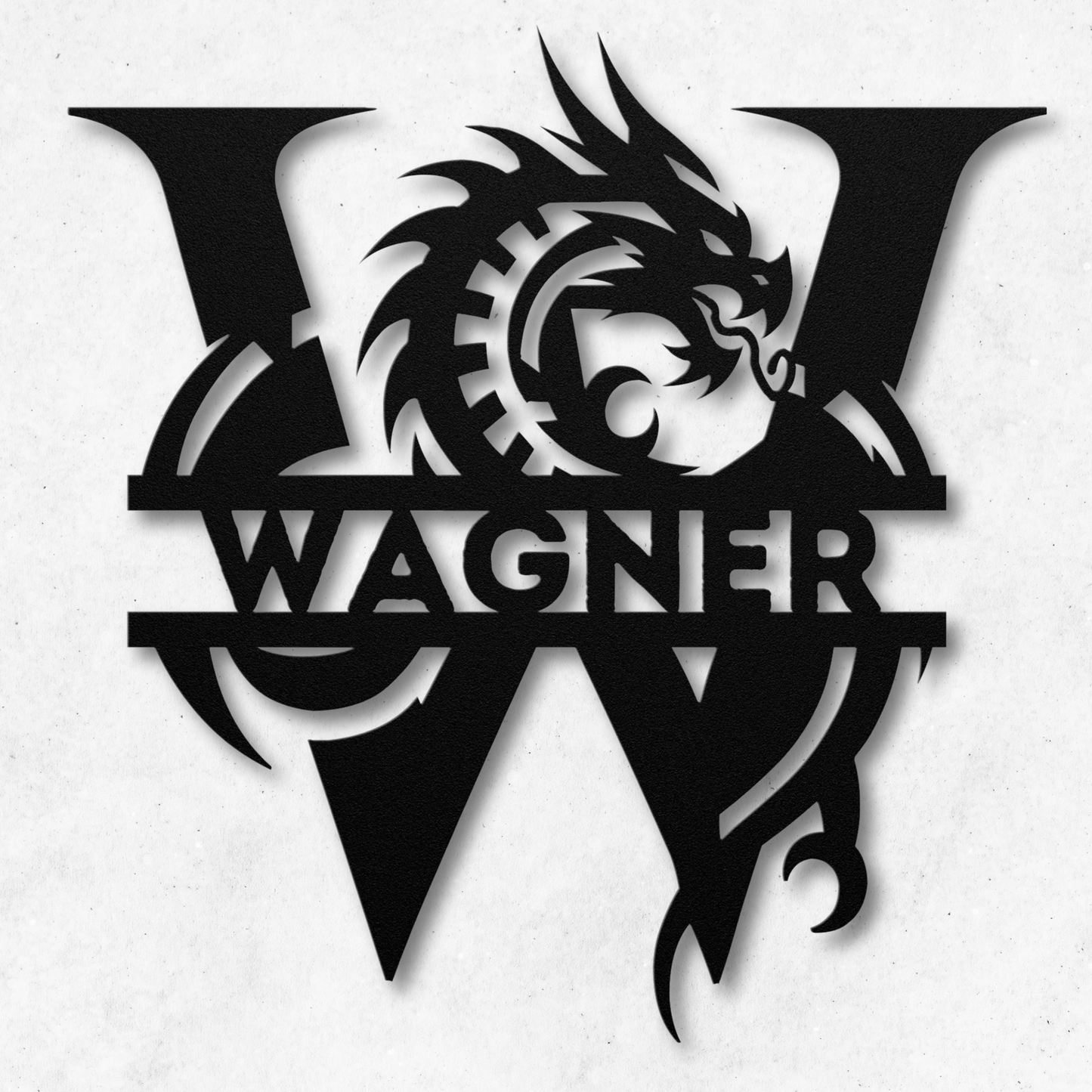 Custom Dragon Letter W Metal Sign: A Bold Statement Piece