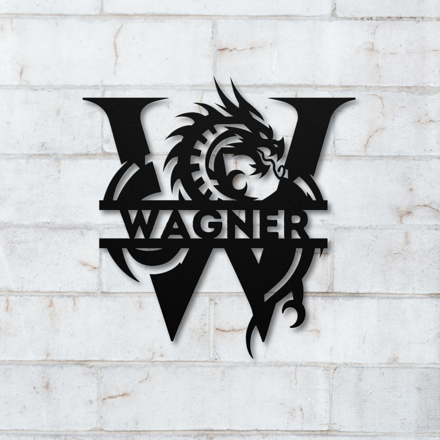 Custom Dragon Letter W Metal Sign: A Bold Statement Piece
