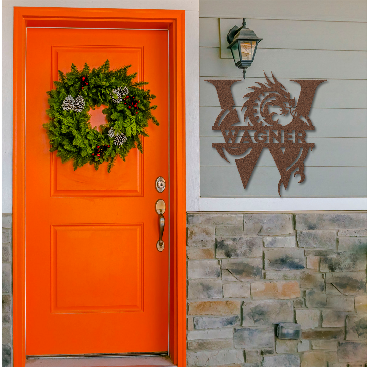 Custom Dragon Letter W Metal Sign: A Bold Statement Piece