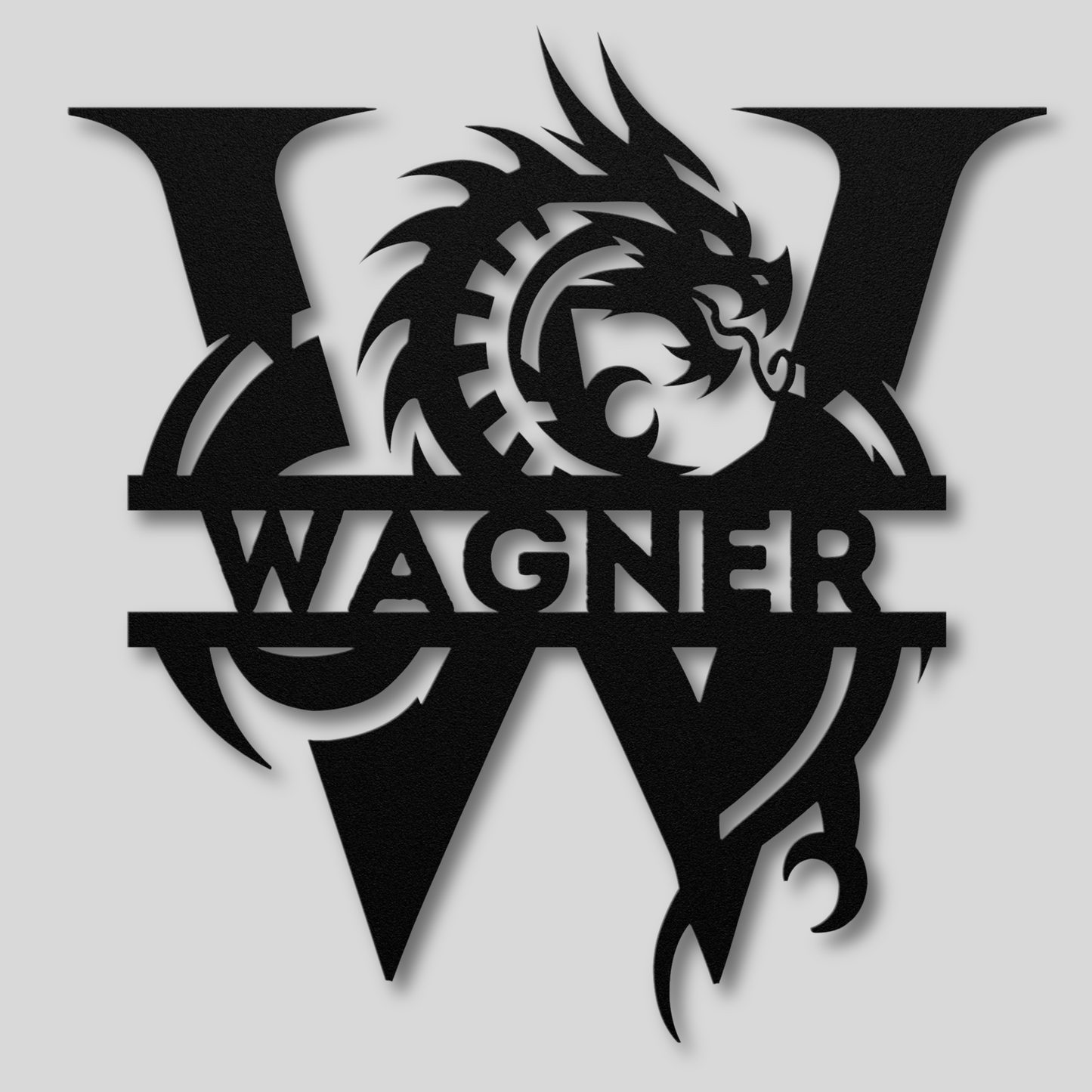 Custom Dragon Letter W Metal Sign: A Bold Statement Piece