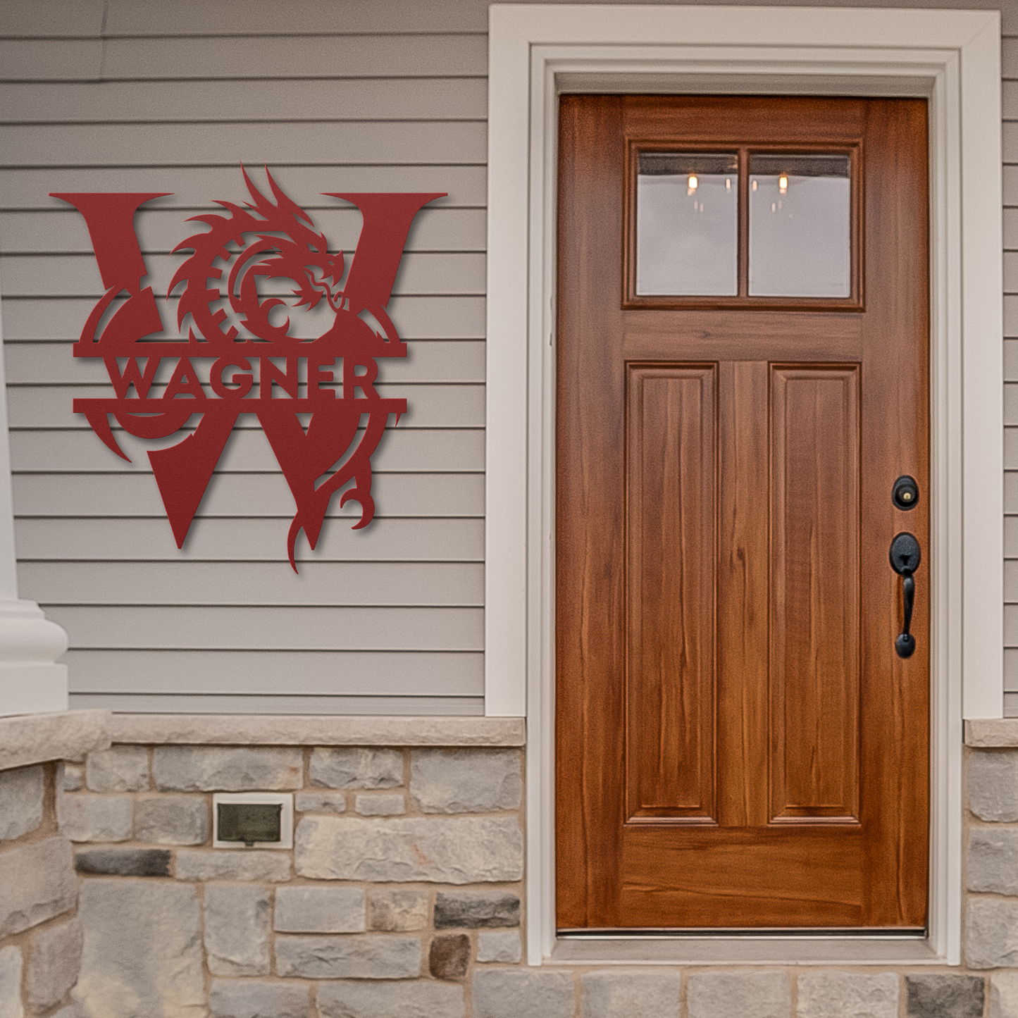 Custom Dragon Letter W Metal Sign: A Bold Statement Piece