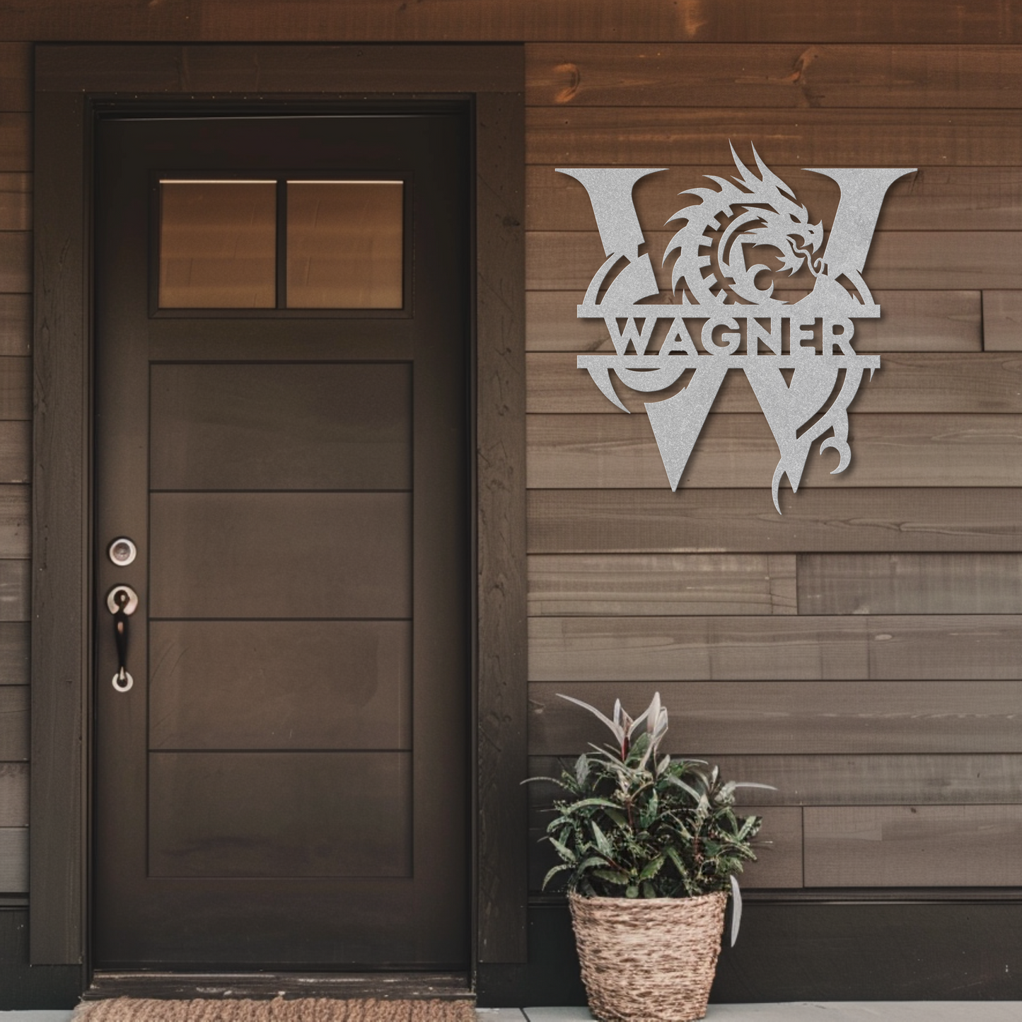 Custom Dragon Letter W Metal Sign: A Bold Statement Piece