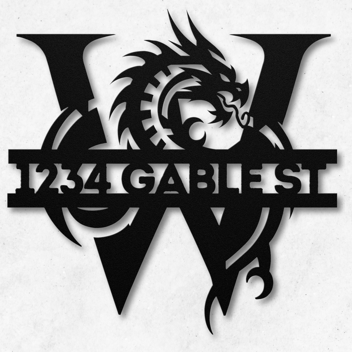 Custom Dragon Letter W Metal Sign: A Bold Statement Piece