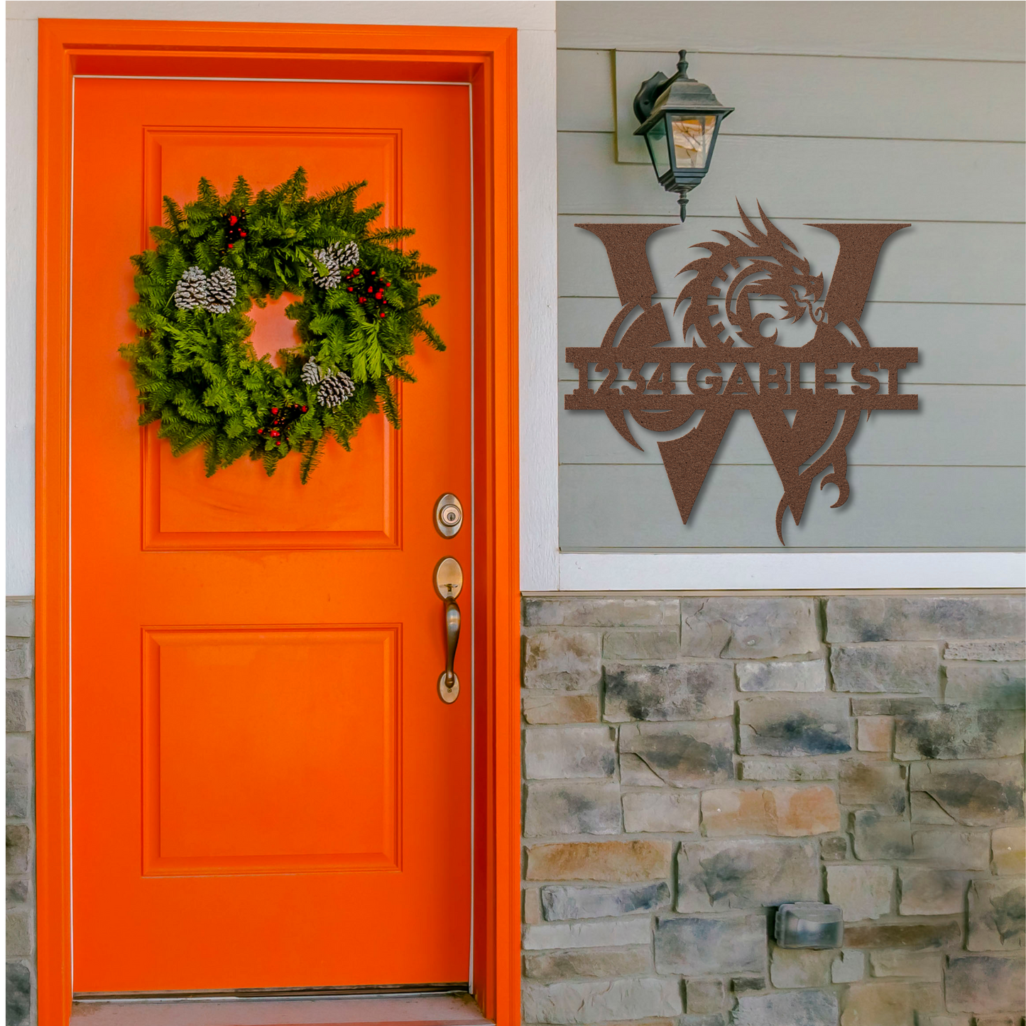 Custom Dragon Letter W Metal Sign: A Bold Statement Piece