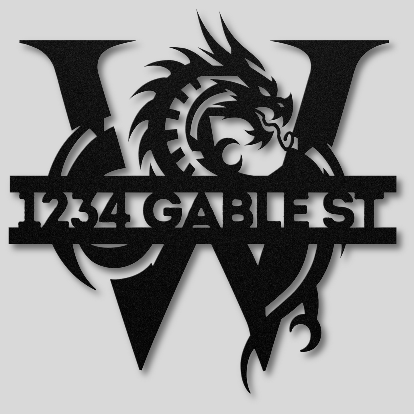 Custom Dragon Letter W Metal Sign: A Bold Statement Piece