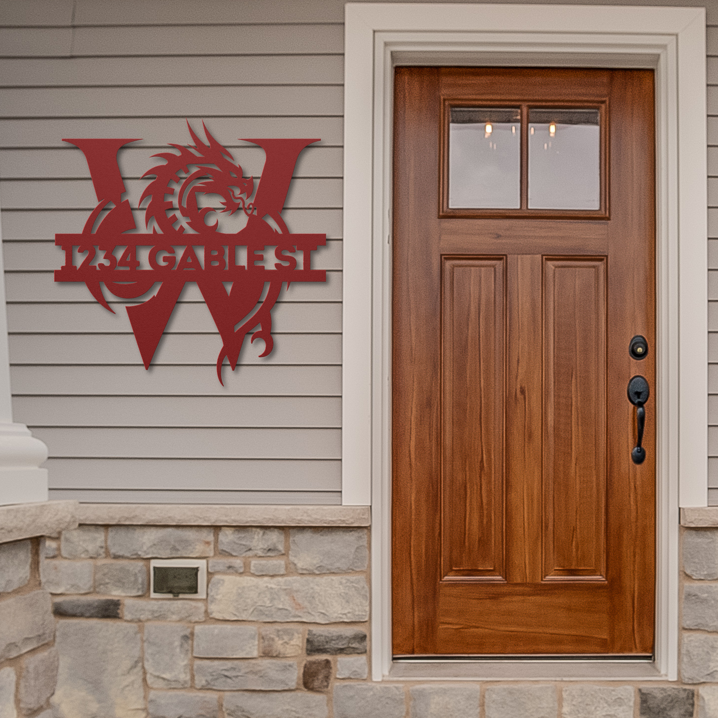 Custom Dragon Letter W Metal Sign: A Bold Statement Piece