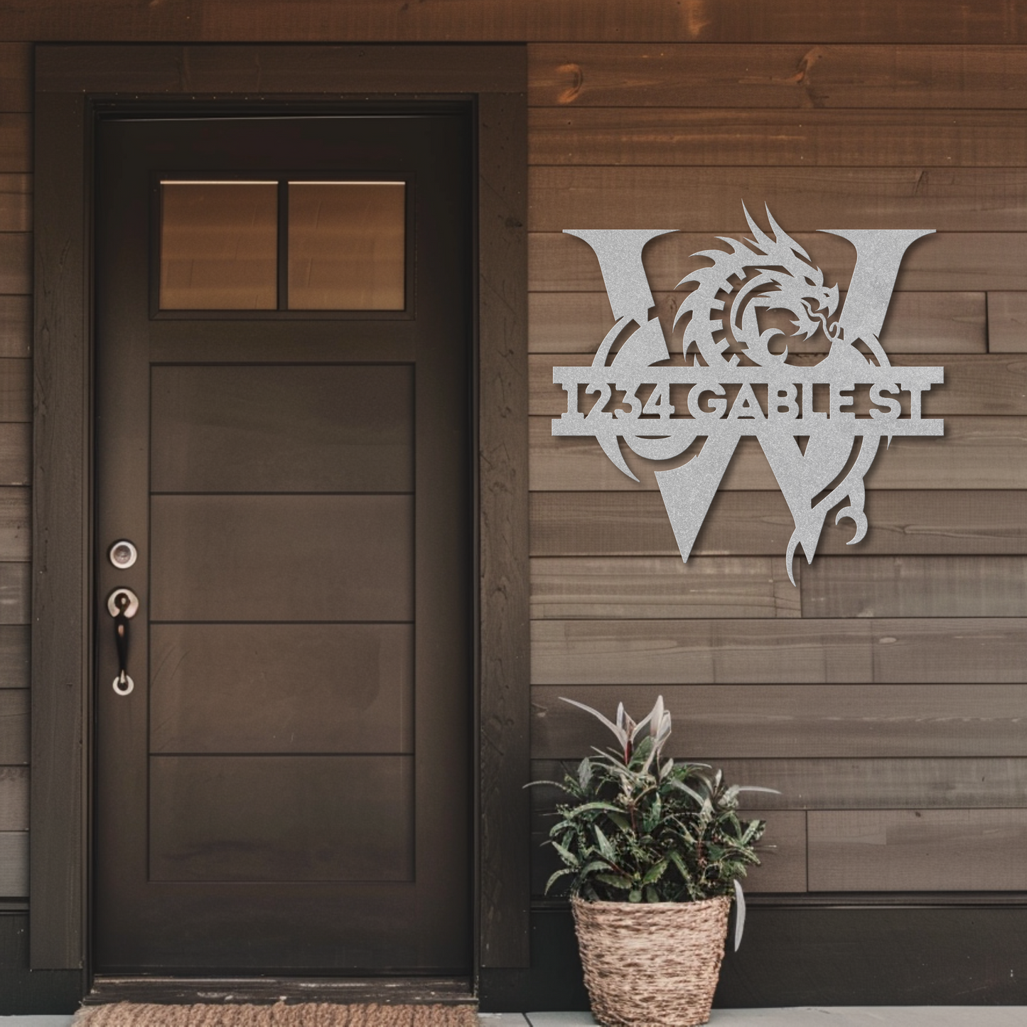 Custom Dragon Letter W Metal Sign: A Bold Statement Piece