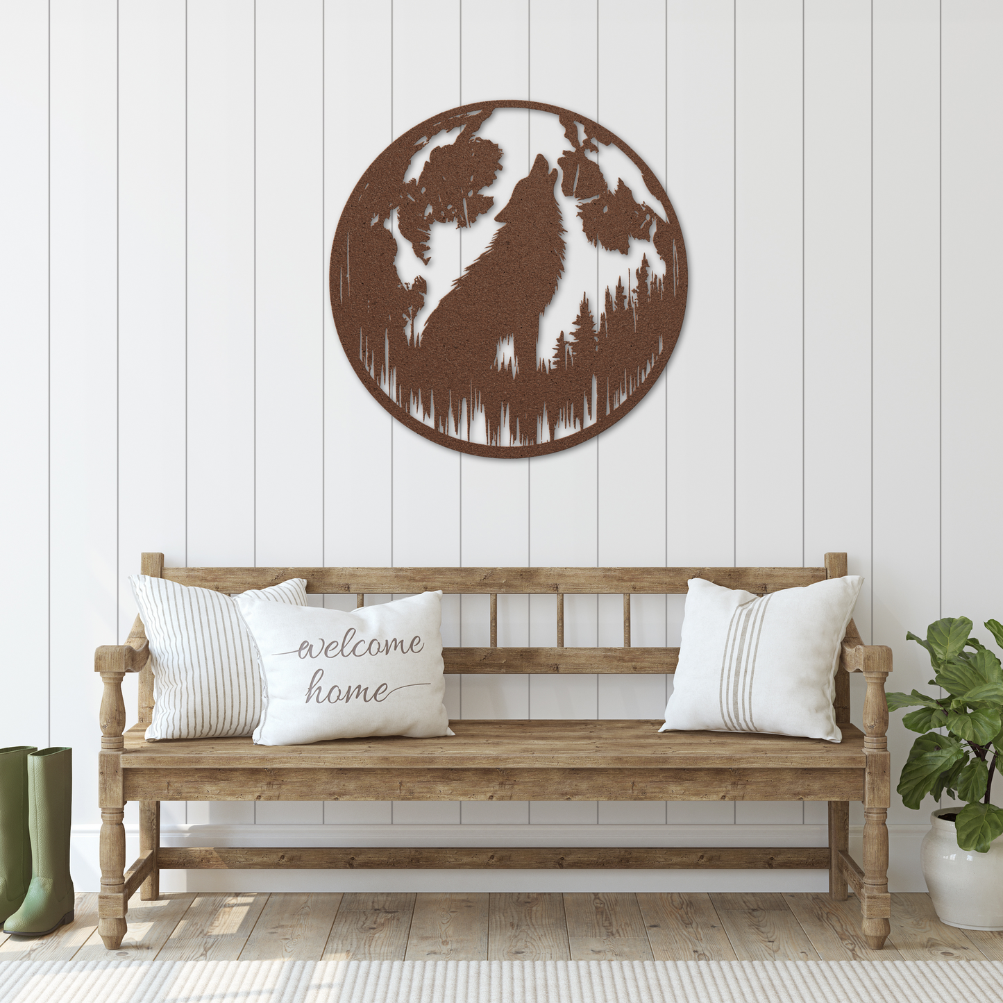Majestic Howling Wolf Metal Wall Art: Embrace the Wildness