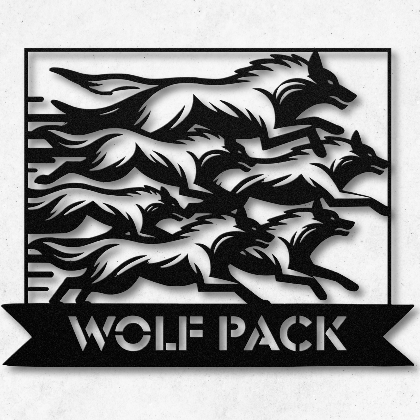 Custom Personalized Wolf Pack Metal Sign: Celebrate Your Wild Side