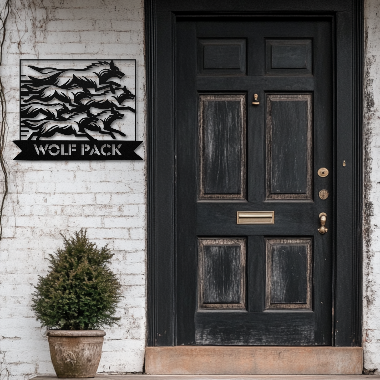 Custom Personalized Wolf Pack Metal Sign: Celebrate Your Wild Side