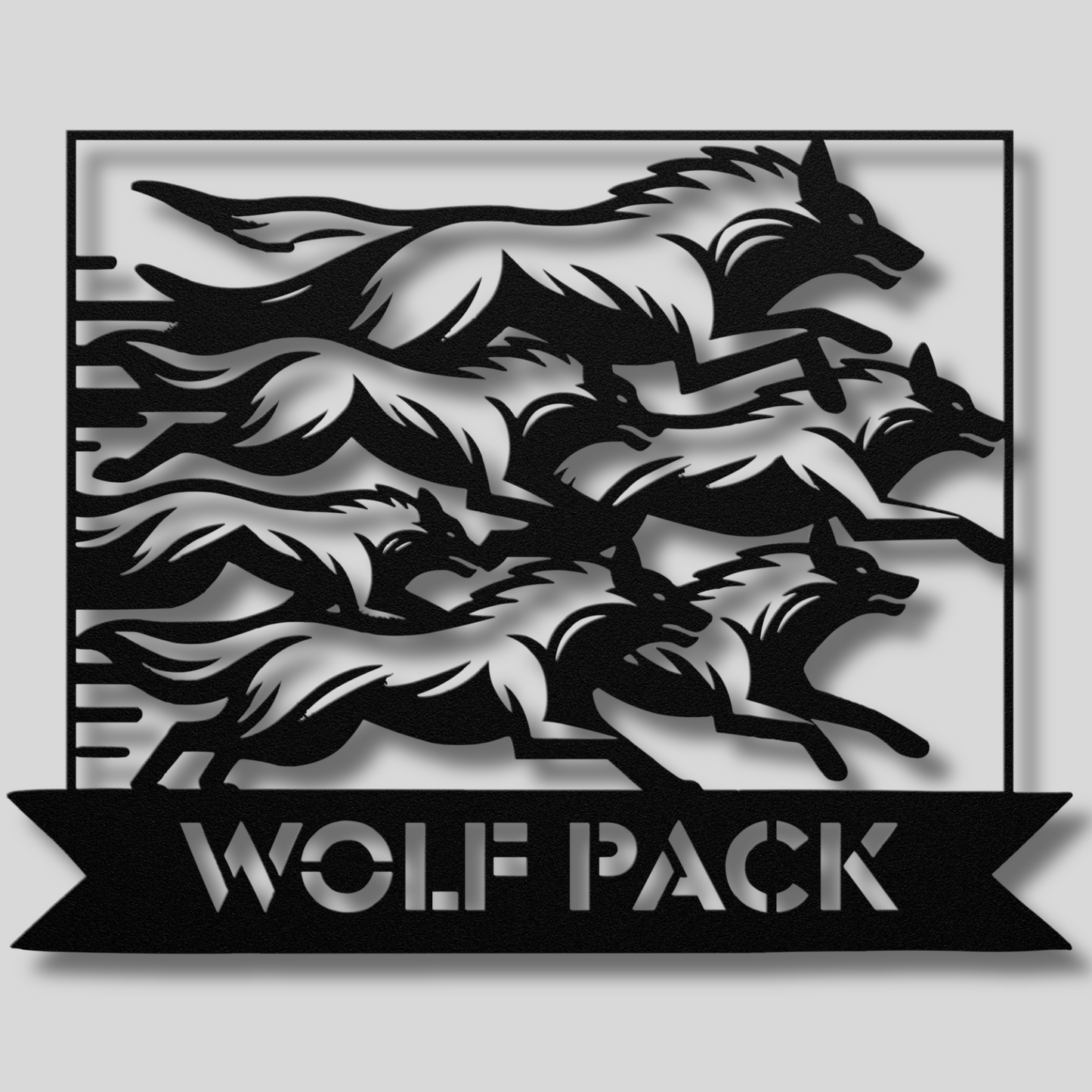 Custom Personalized Wolf Pack Metal Sign: Celebrate Your Wild Side