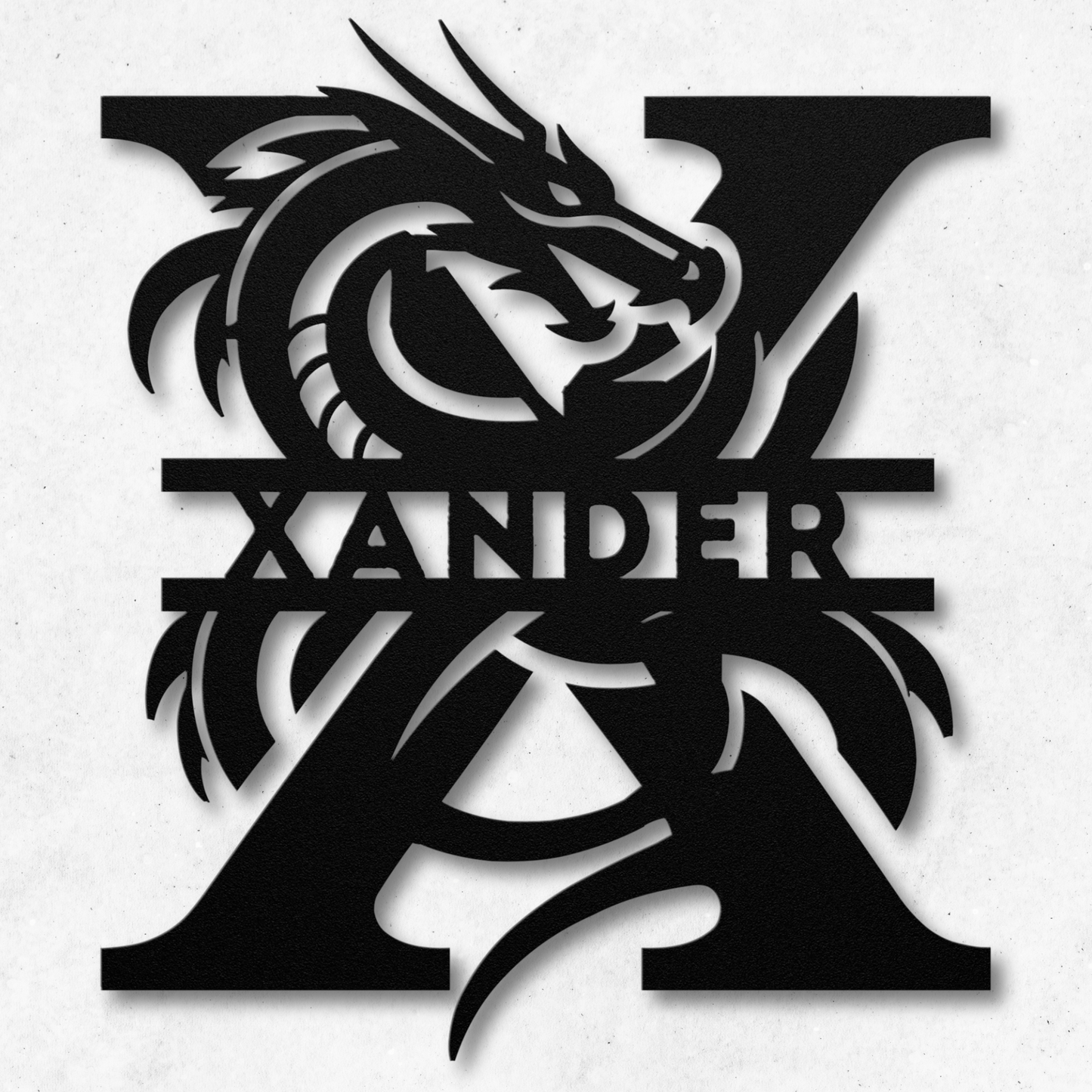Custom Dragon Letter X Metal Sign: A Touch of Fantasy Flair