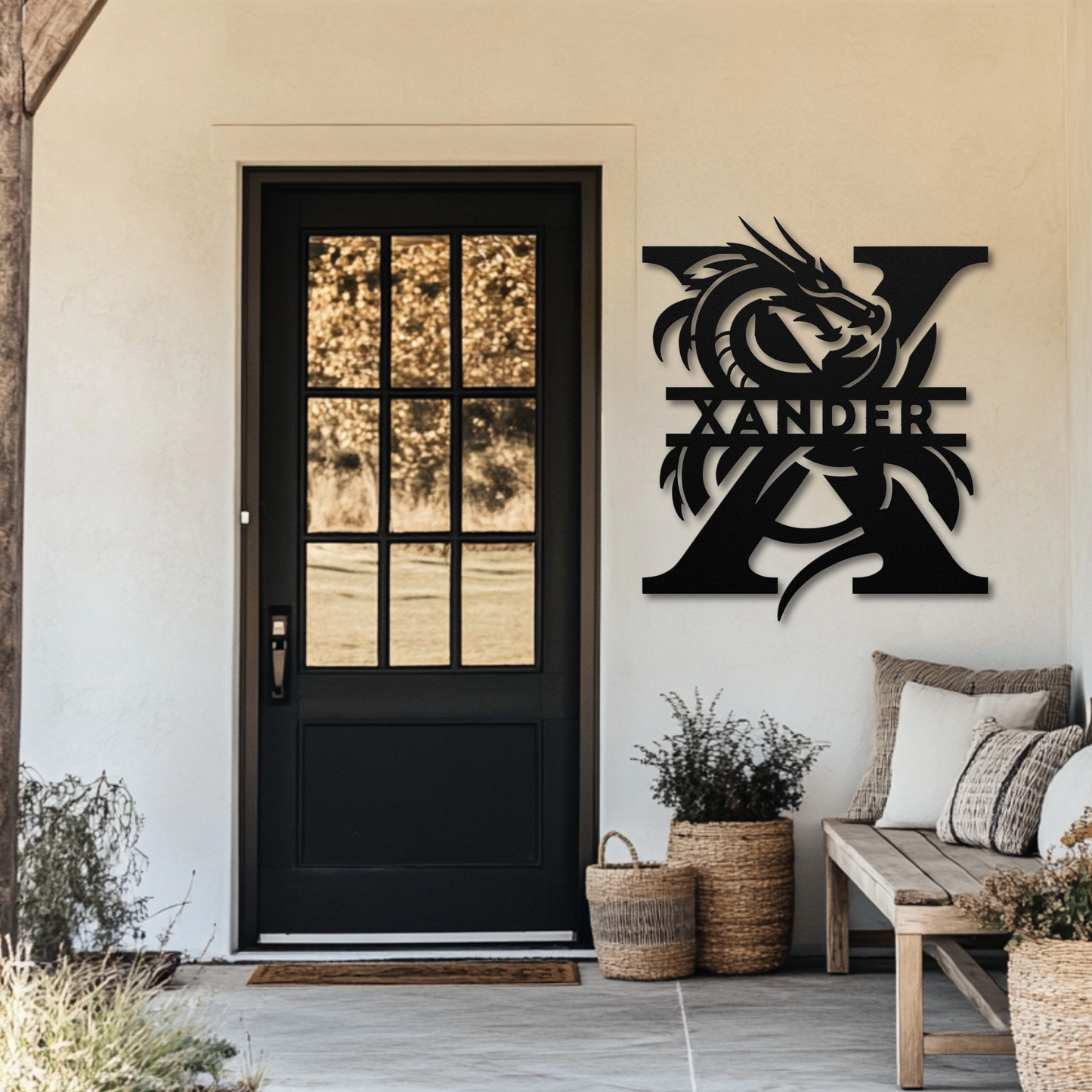 Custom Dragon Letter X Metal Sign: A Touch of Fantasy Flair