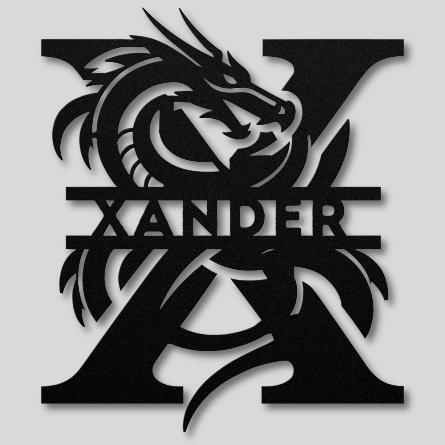 Custom Dragon Letter X Metal Sign: A Touch of Fantasy Flair