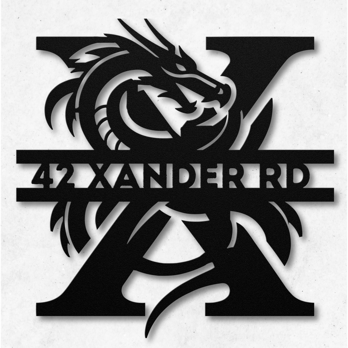 Custom Dragon Letter X Metal Sign: A Touch of Fantasy Flair