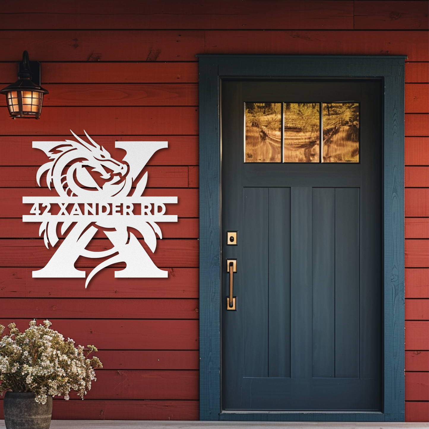 Custom Dragon Letter X Metal Sign: A Touch of Fantasy Flair