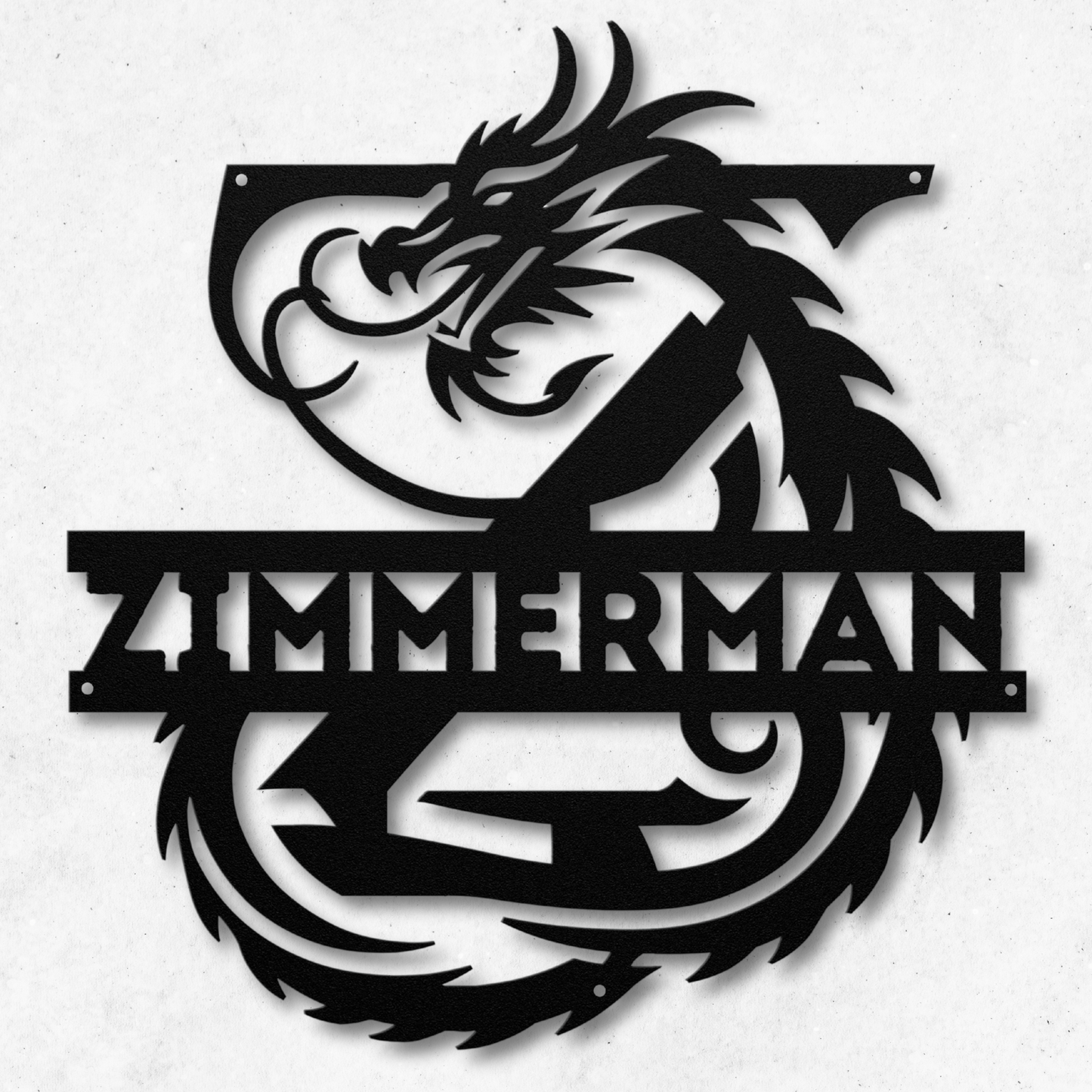 Custom Dragon Letter Z Metal Sign: For Mythical Fans