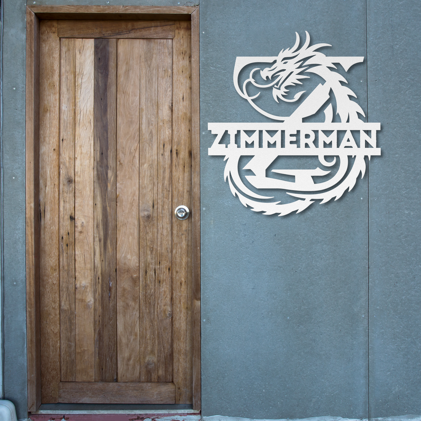 Custom Dragon Letter Z Metal Sign: For Mythical Fans
